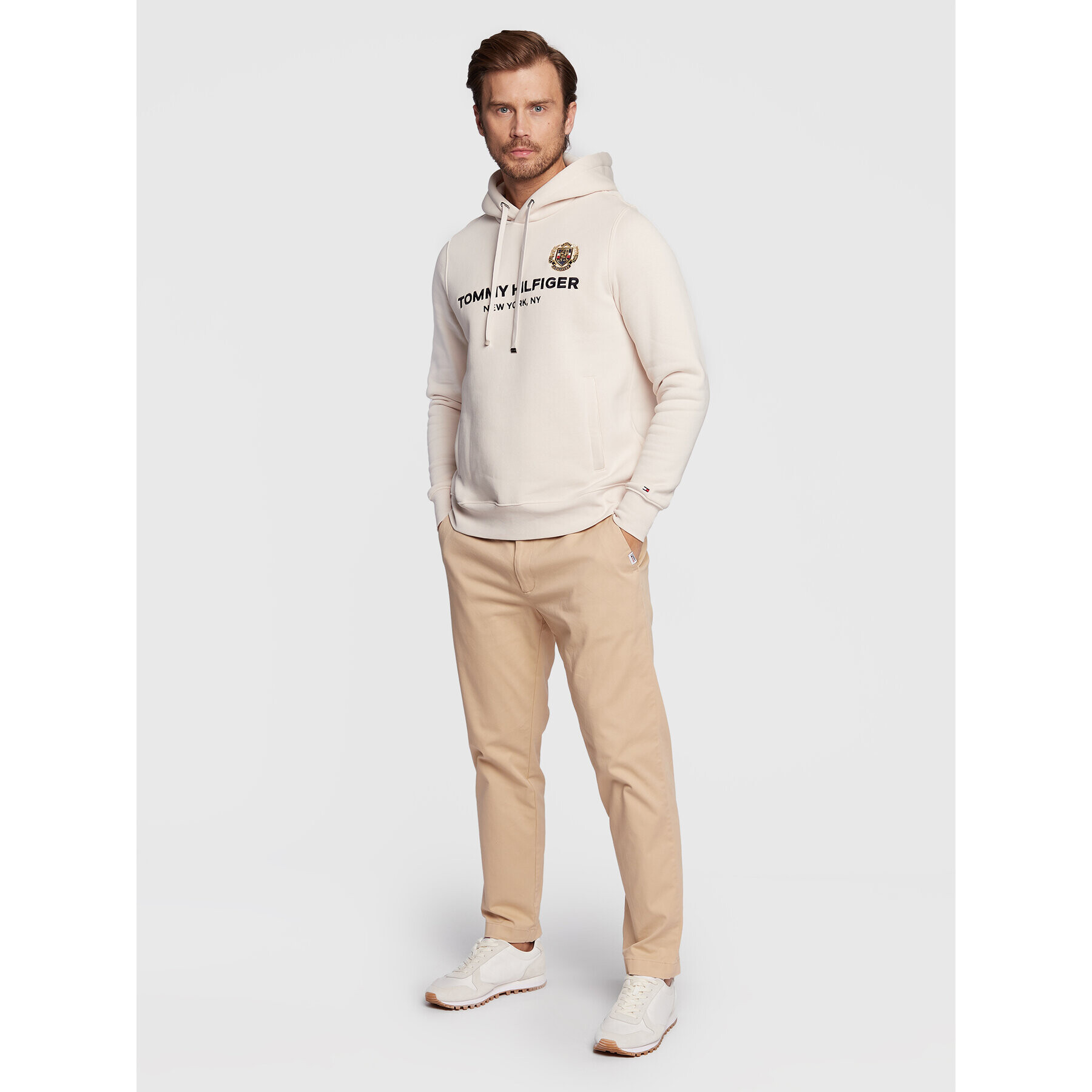Tommy Hilfiger Суитшърт Icon Stack Crest MW0MW29332 Бежов Regular Fit - Pepit.bg