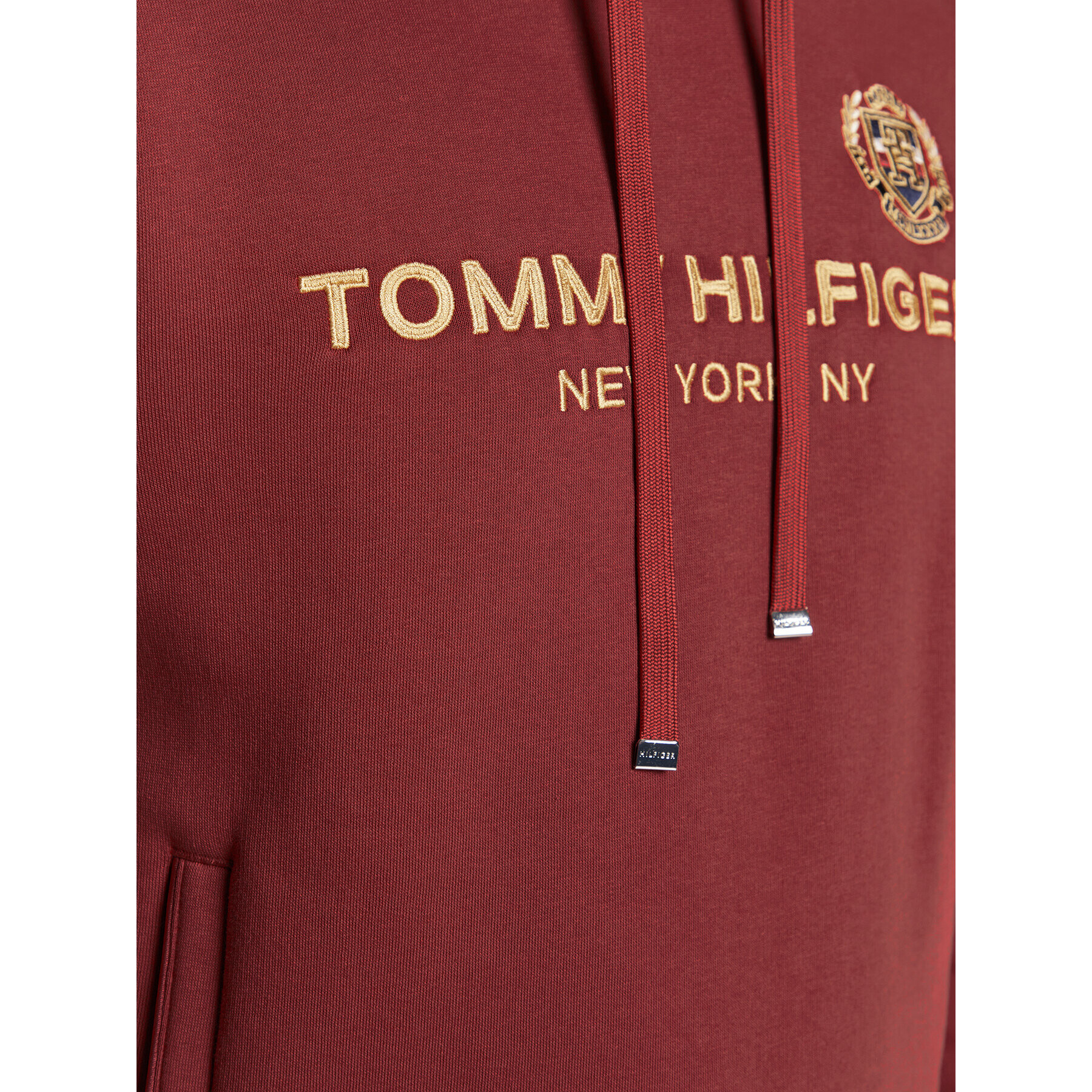 Tommy Hilfiger Суитшърт Icon Stack Crest MW0MW29332 Червен Regular Fit - Pepit.bg