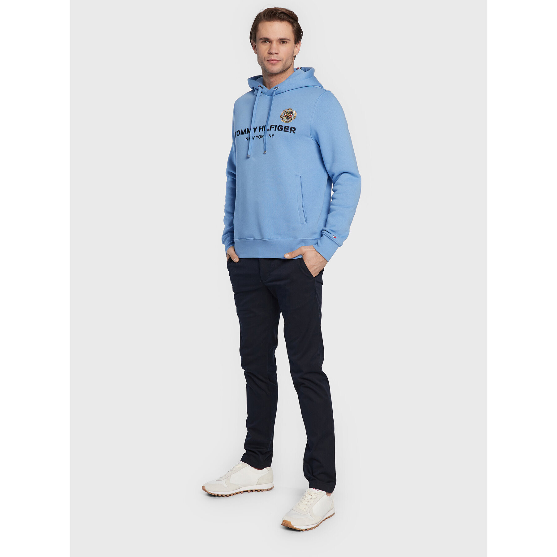 Tommy Hilfiger Суитшърт Icon Stack Crest MW0MW29332 Син Regular Fit - Pepit.bg