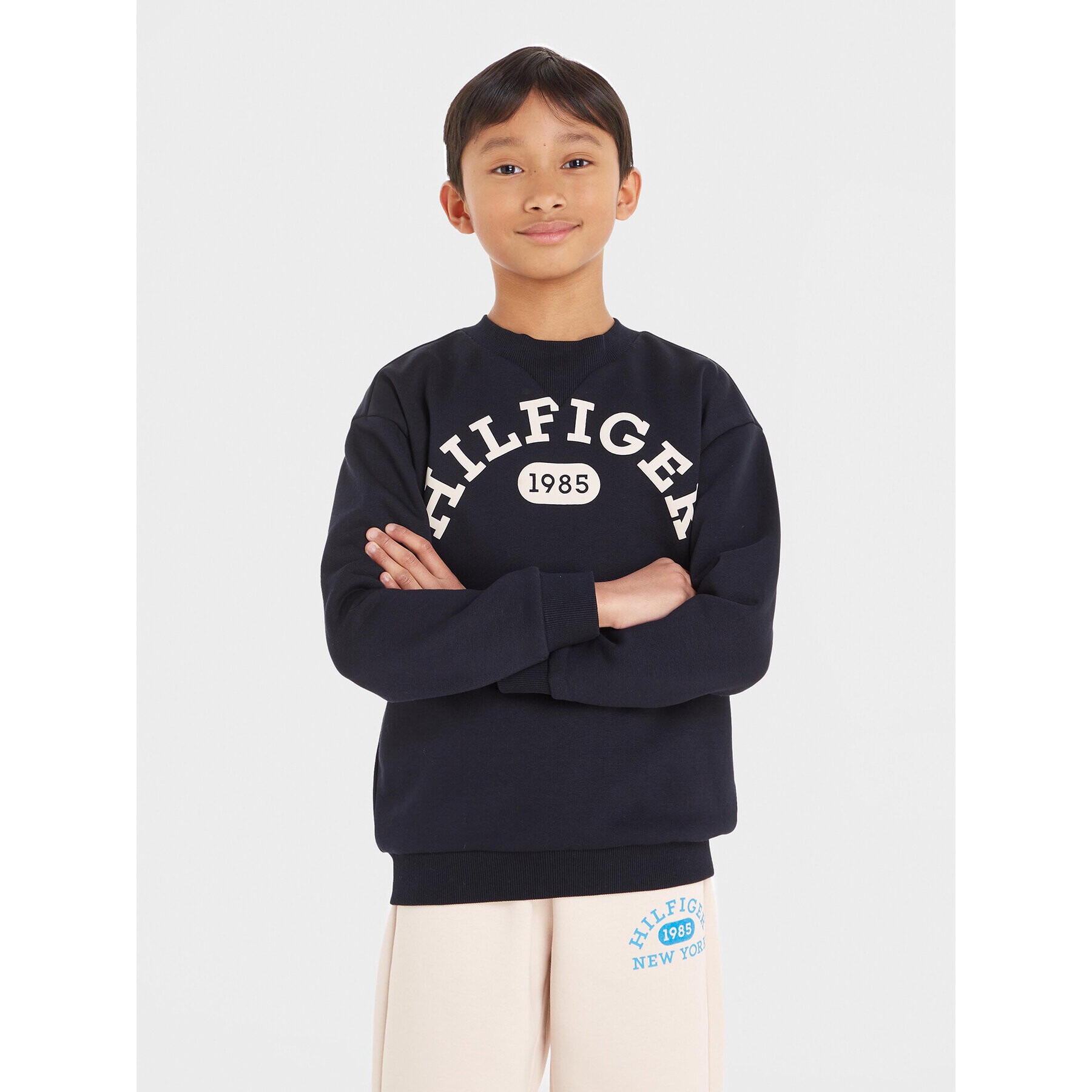 Tommy Hilfiger Суитшърт KB0KB08497 S Тъмносин Regular Fit - Pepit.bg