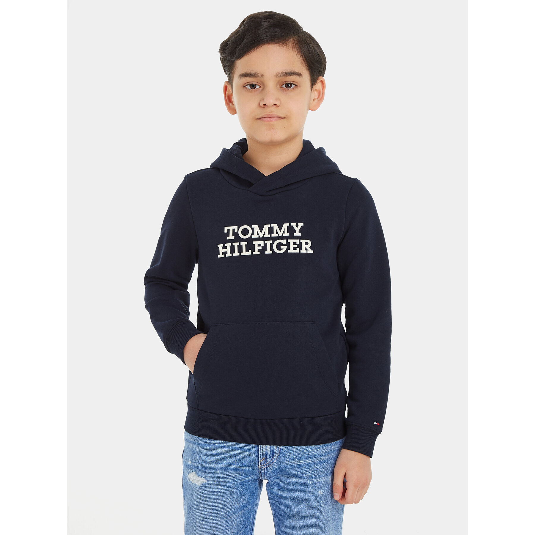 Tommy Hilfiger Суитшърт KB0KB08500 M Тъмносин Regular Fit - Pepit.bg