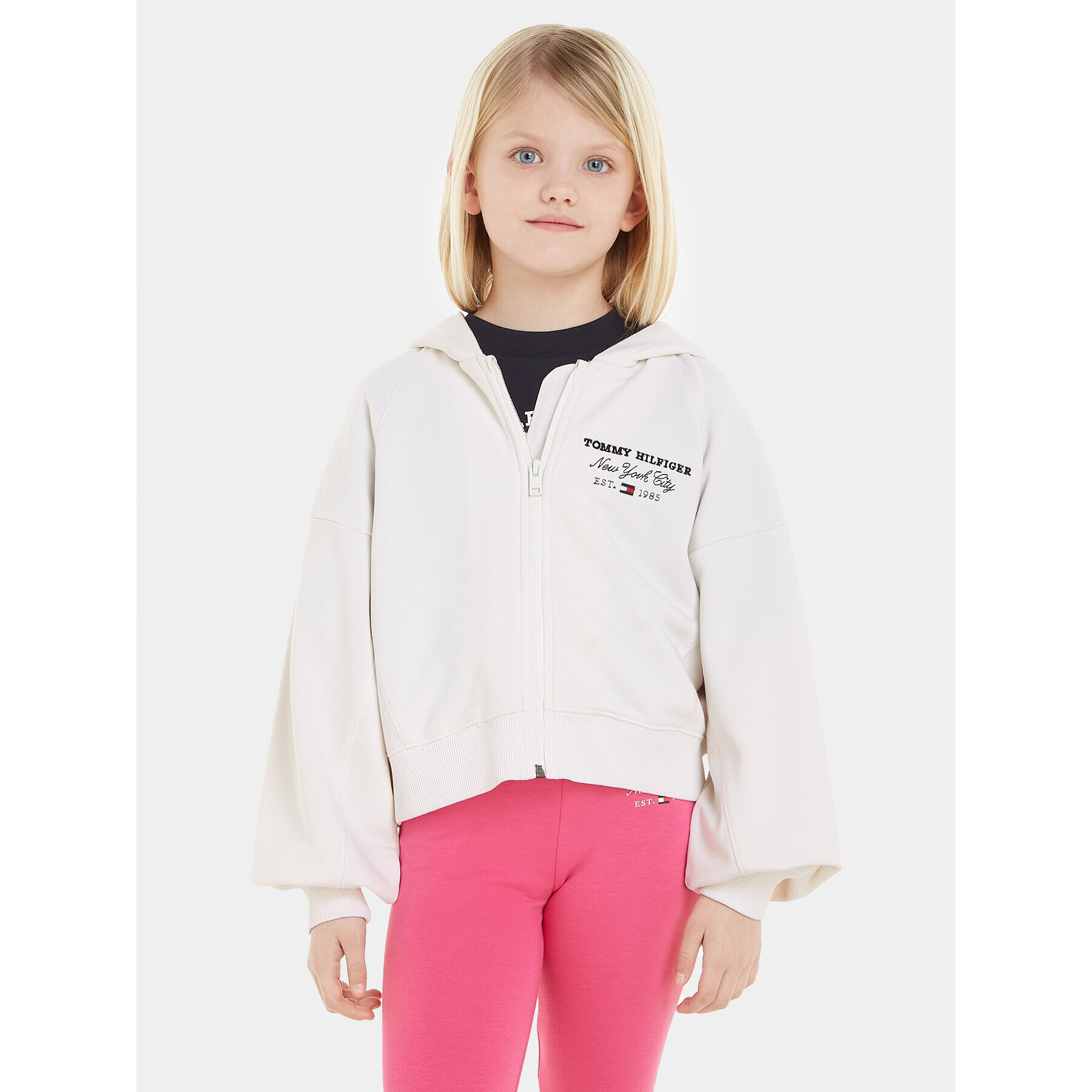 Tommy Hilfiger Суитшърт KG0KG07591 Бял Regular Fit - Pepit.bg