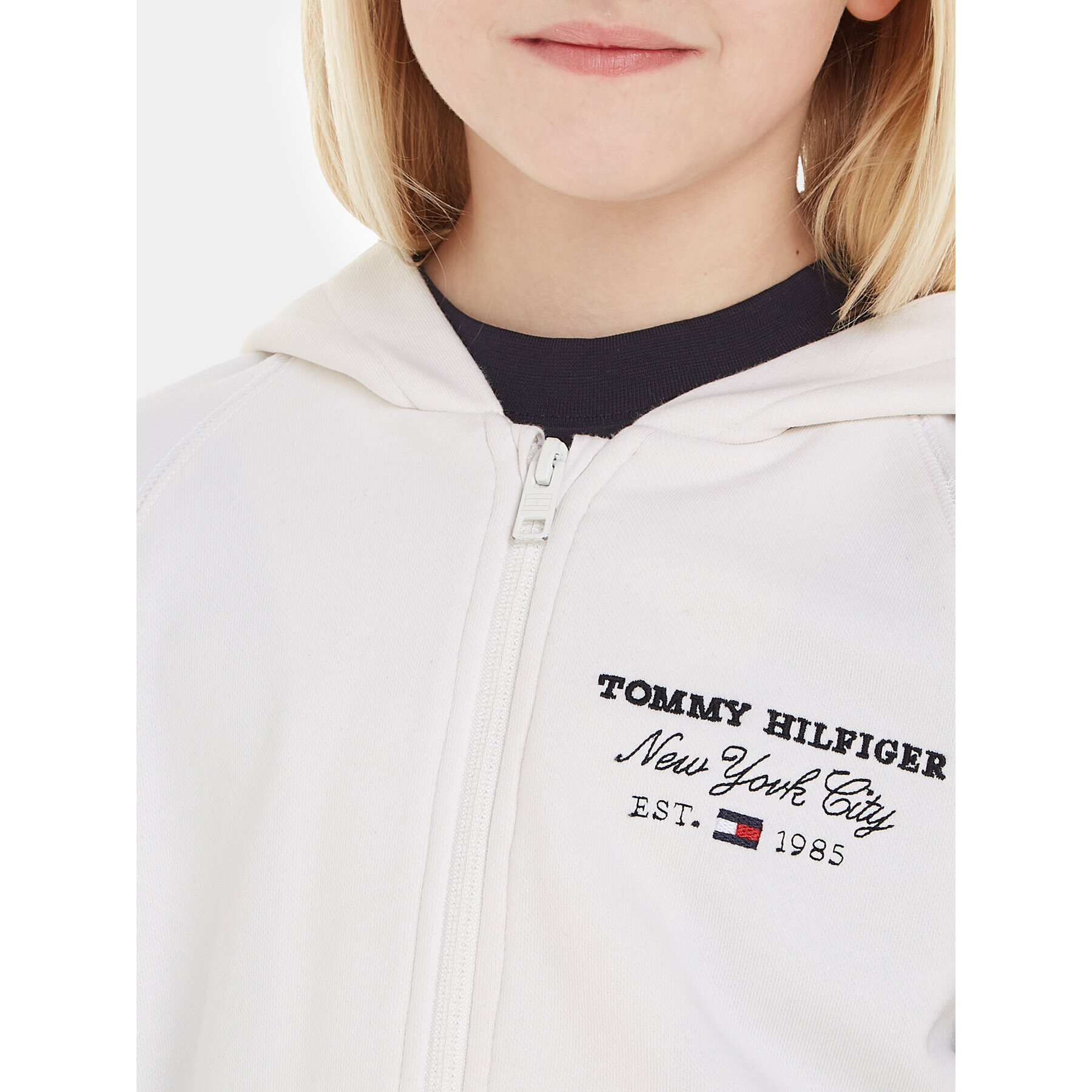 Tommy Hilfiger Суитшърт KG0KG07591 Бял Regular Fit - Pepit.bg