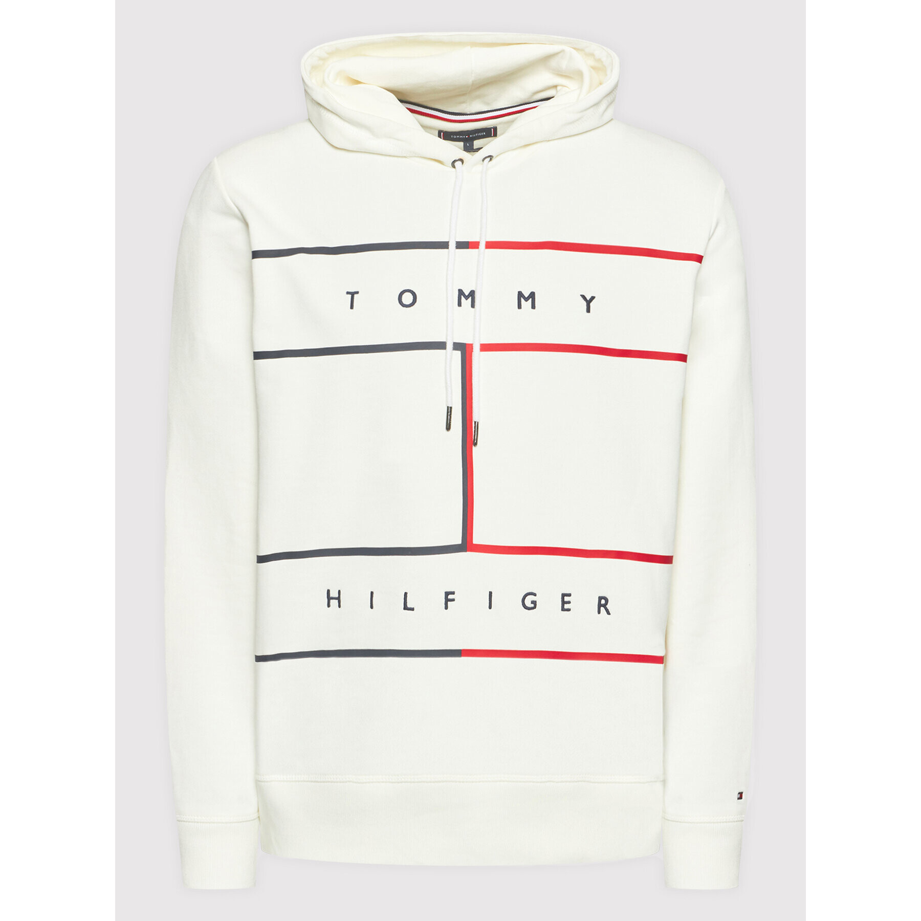 Tommy Hilfiger Суитшърт Large Rwb Flag MW0MW25048 Бял Regular Fit - Pepit.bg