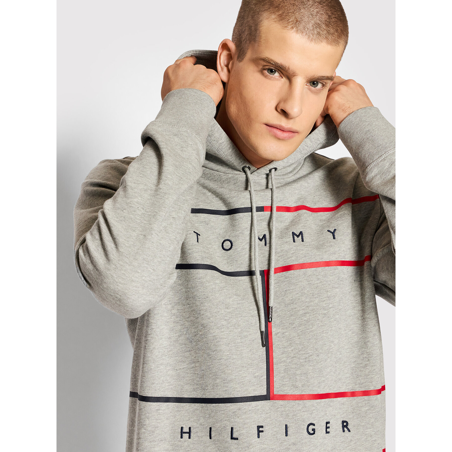 Tommy Hilfiger Суитшърт Large Rwb Flag MW0MW25048 Сив Regular Fit - Pepit.bg