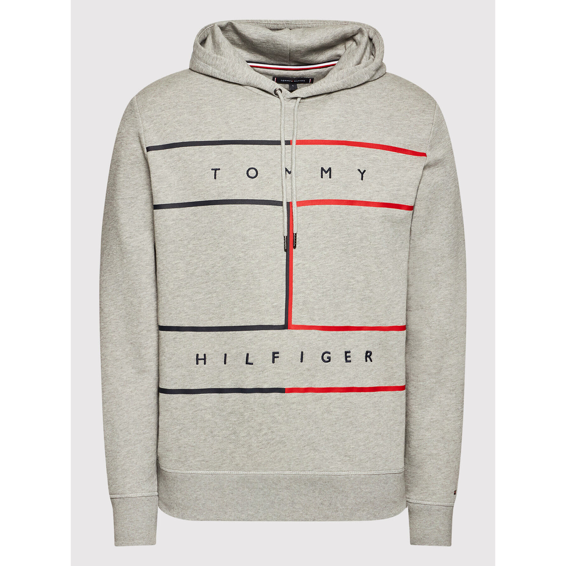 Tommy Hilfiger Суитшърт Large Rwb Flag MW0MW25048 Сив Regular Fit - Pepit.bg