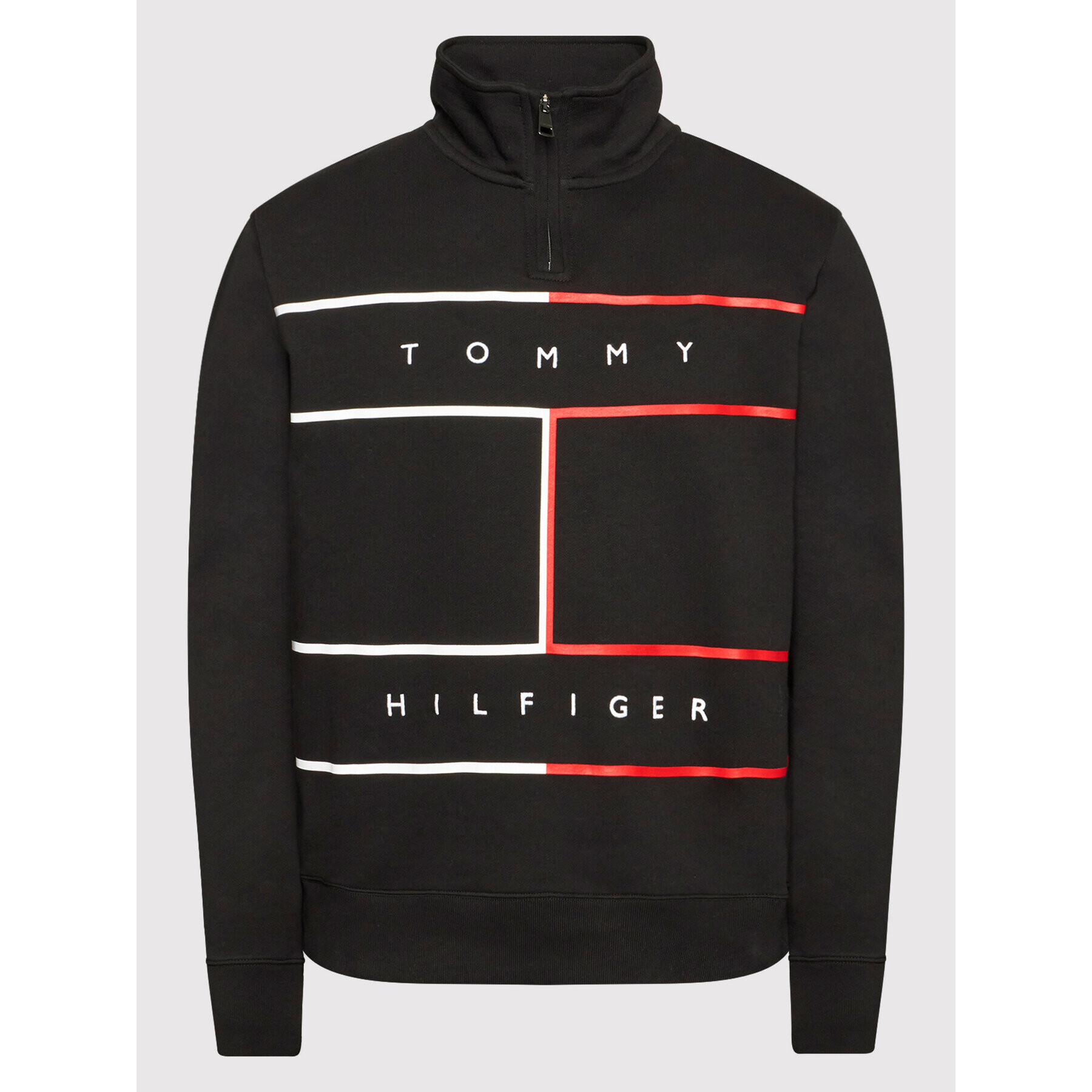 Tommy Hilfiger Суитшърт Large Rwb Flag MW0MW25049 Черен Regular Fit - Pepit.bg