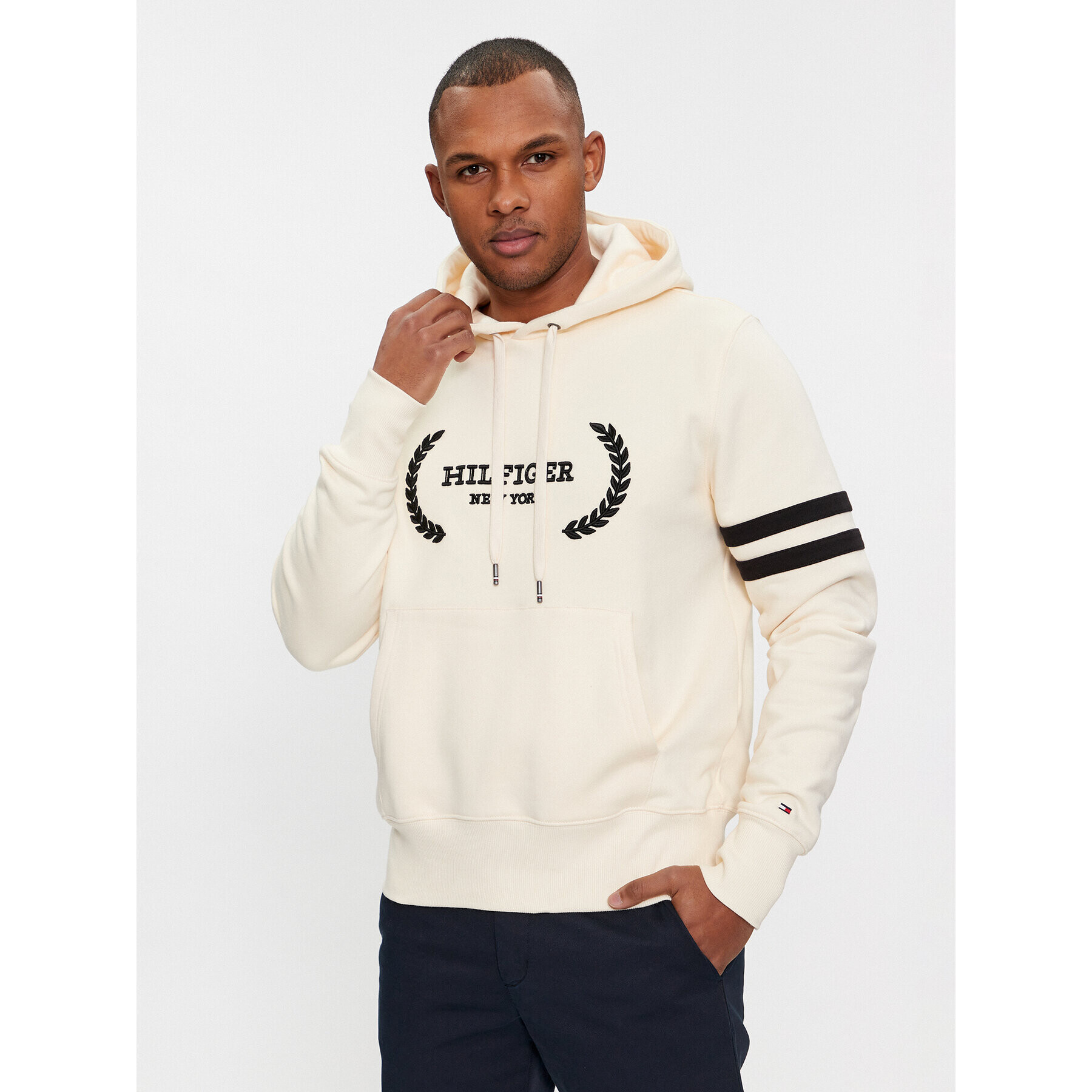 Tommy Hilfiger Суитшърт Laurel Monotype Hoodie MW0MW33648 Бежов Regular Fit - Pepit.bg