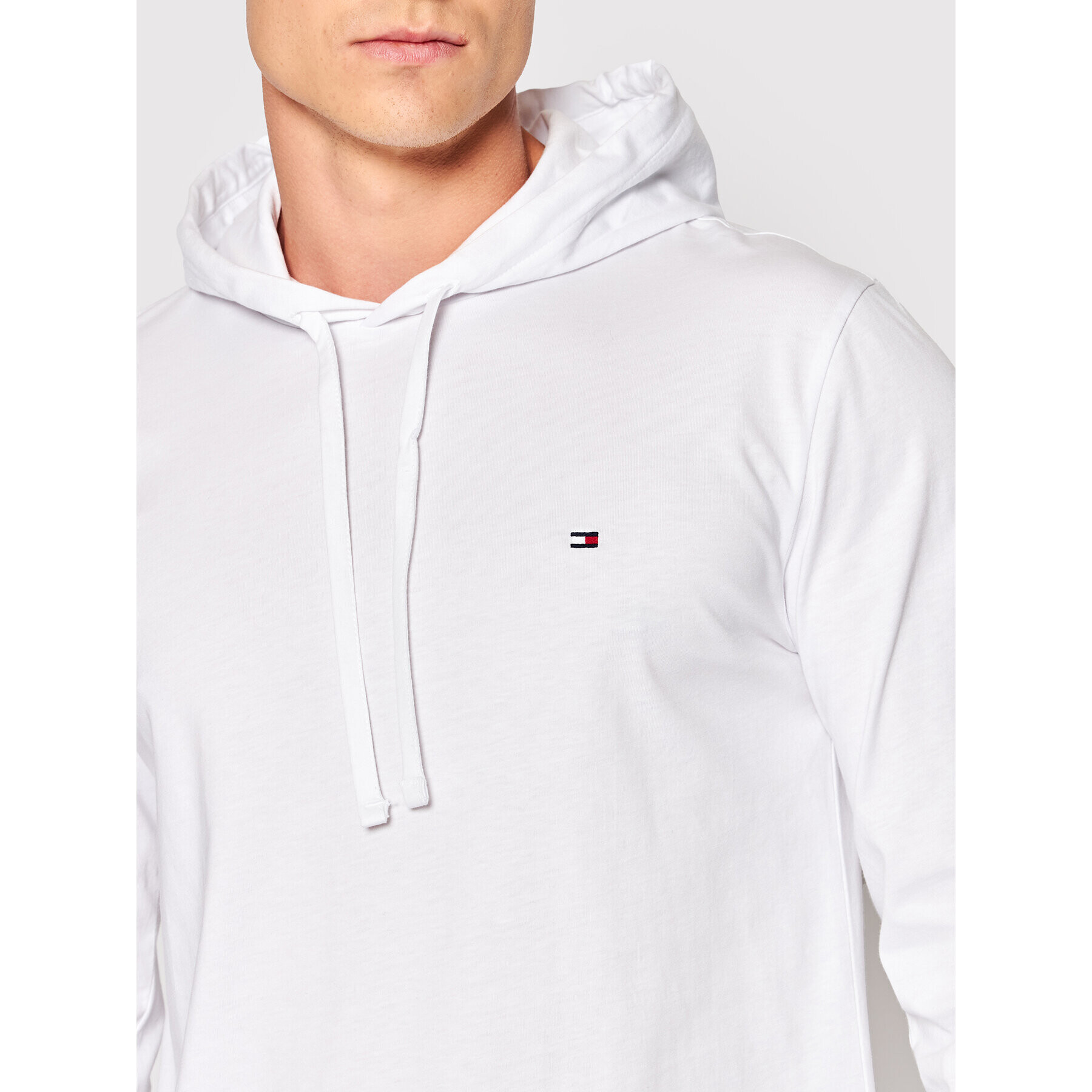 Tommy Hilfiger Суитшърт Lightweight MW0MW24573 Бял Regular Fit - Pepit.bg