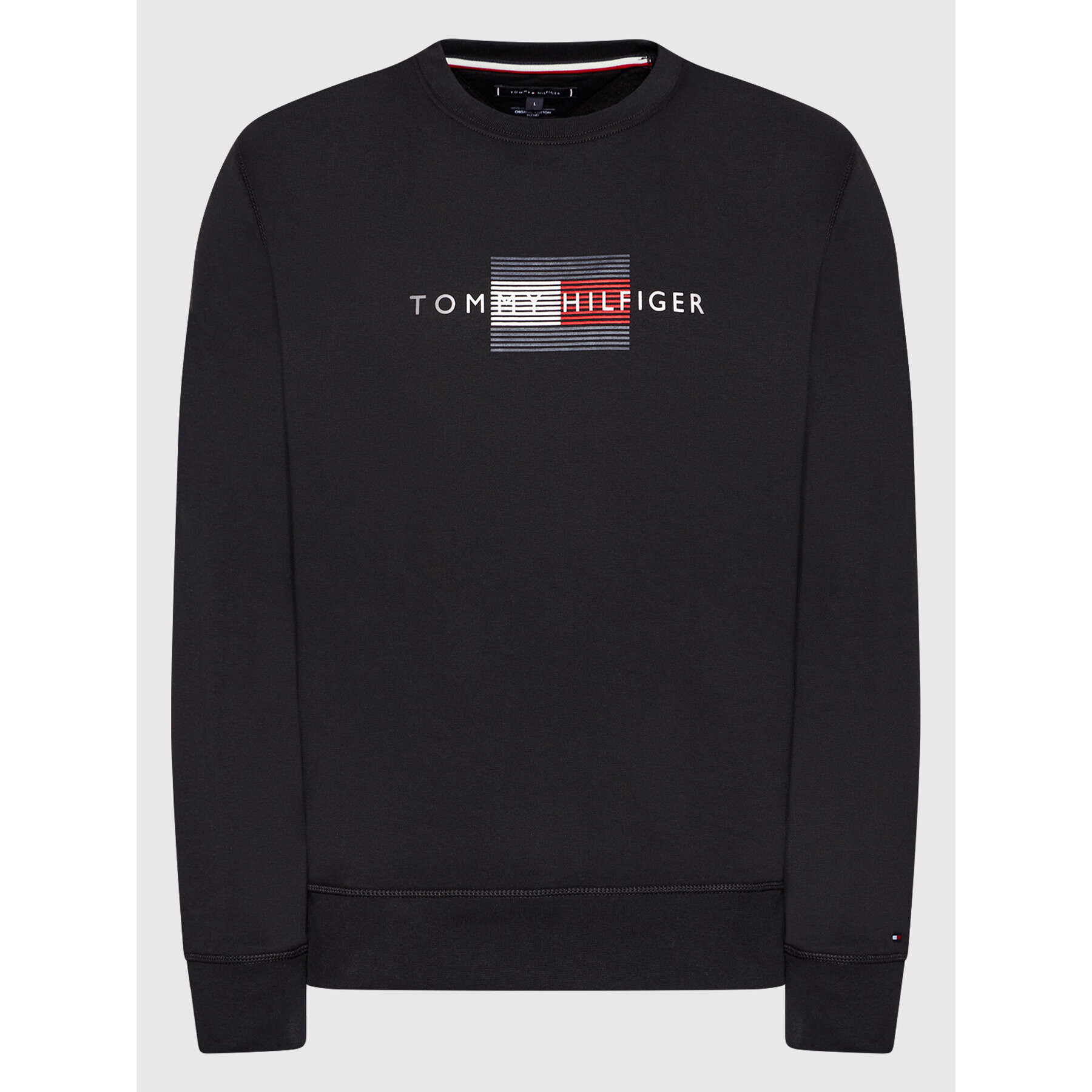 Tommy Hilfiger Суитшърт Lines MW0MW20118 Черен Regular Fit - Pepit.bg
