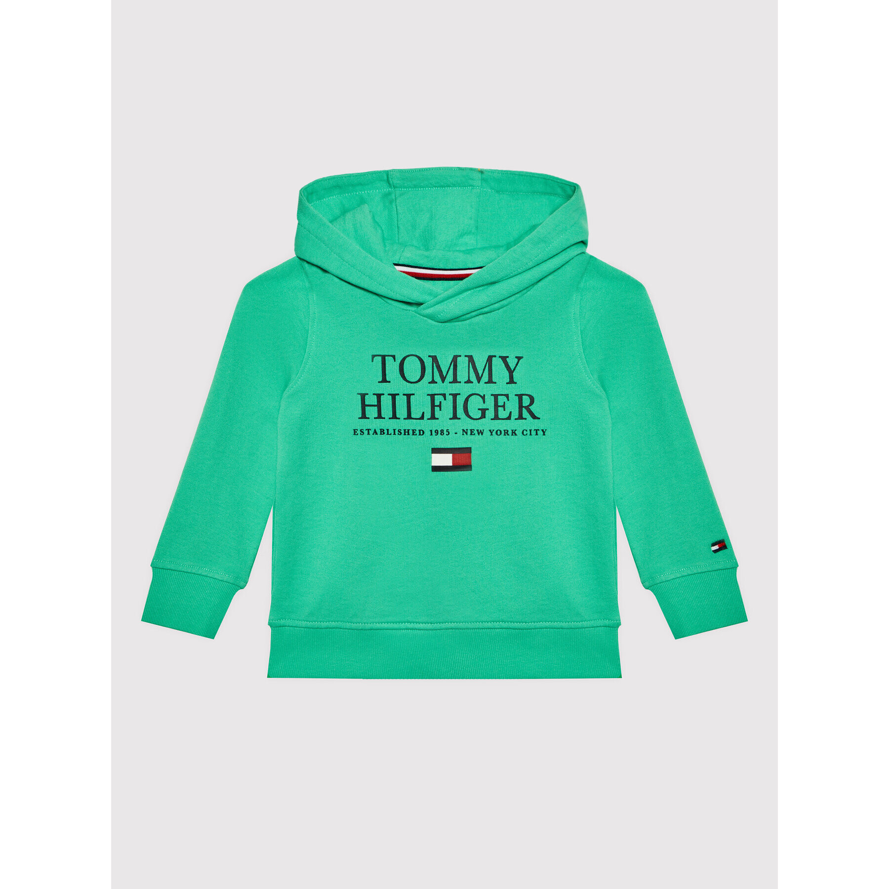 Tommy Hilfiger Суитшърт Logo KB0KB07027 D Зелен Regular Fit - Pepit.bg