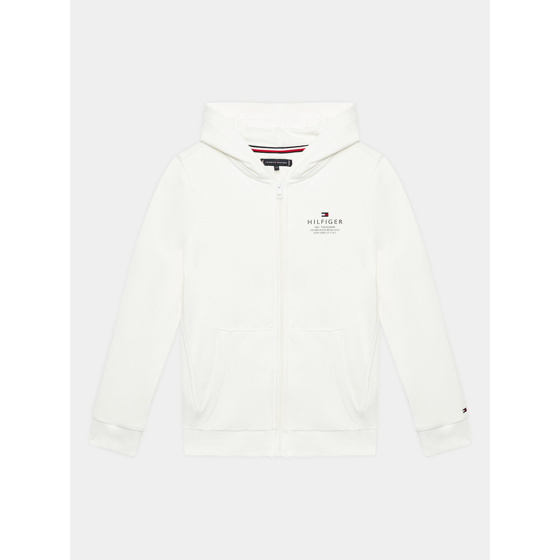 Tommy Hilfiger Суитшърт Logo KB0KB08233 Бял Regular Fit - Pepit.bg