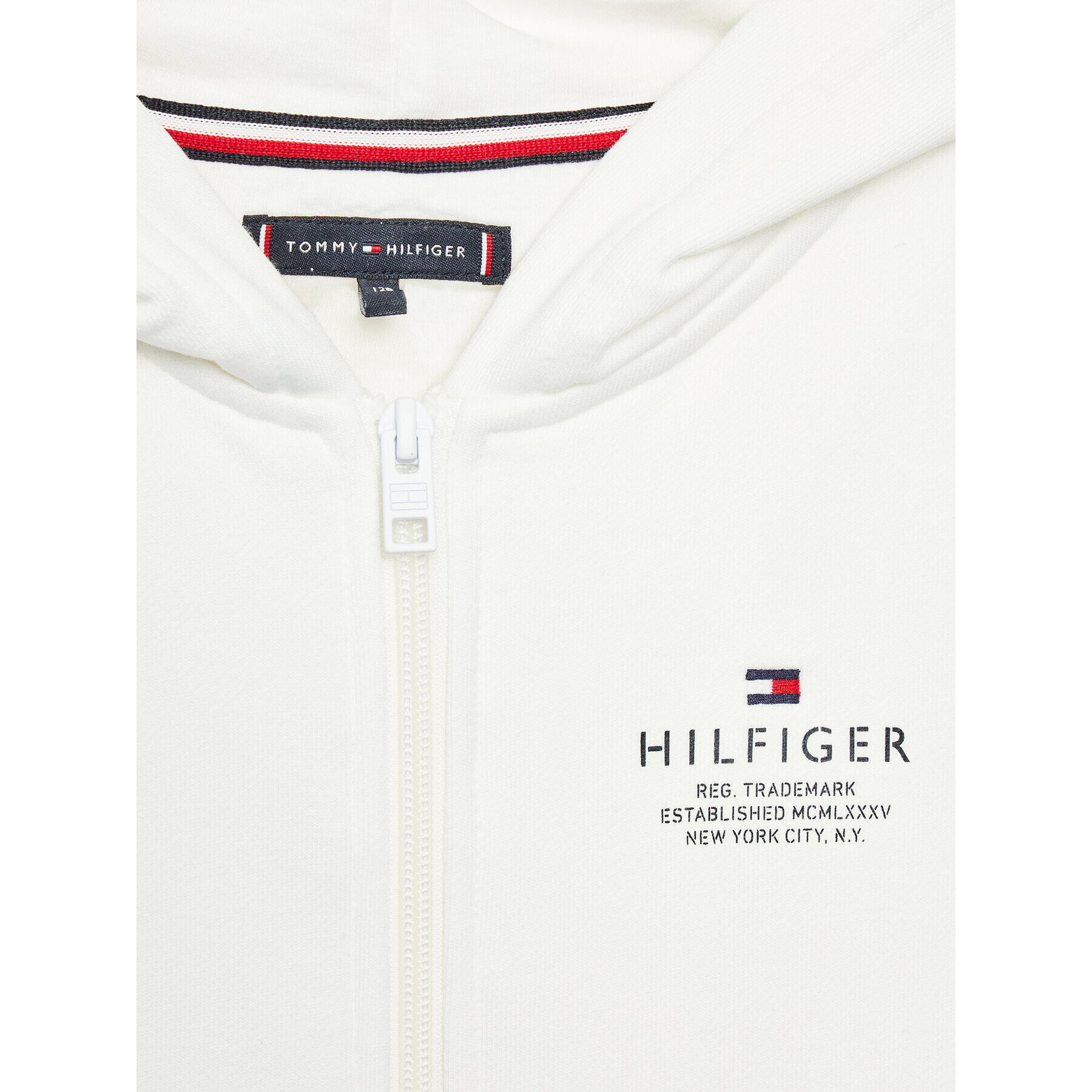 Tommy Hilfiger Суитшърт Logo KB0KB08233 Бял Regular Fit - Pepit.bg