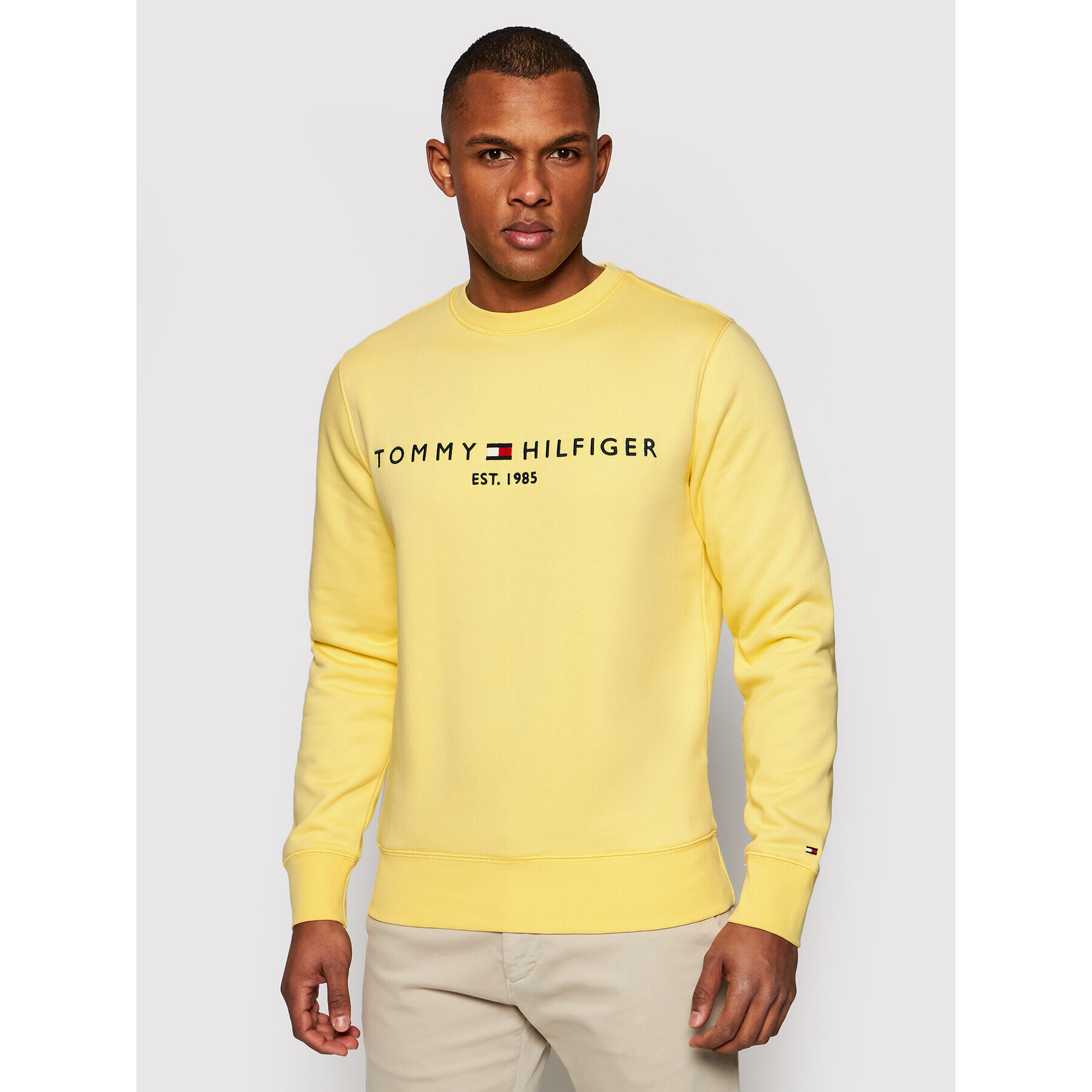 Tommy Hilfiger Суитшърт Logo MW0MW11596 Жълт Regular Fit - Pepit.bg