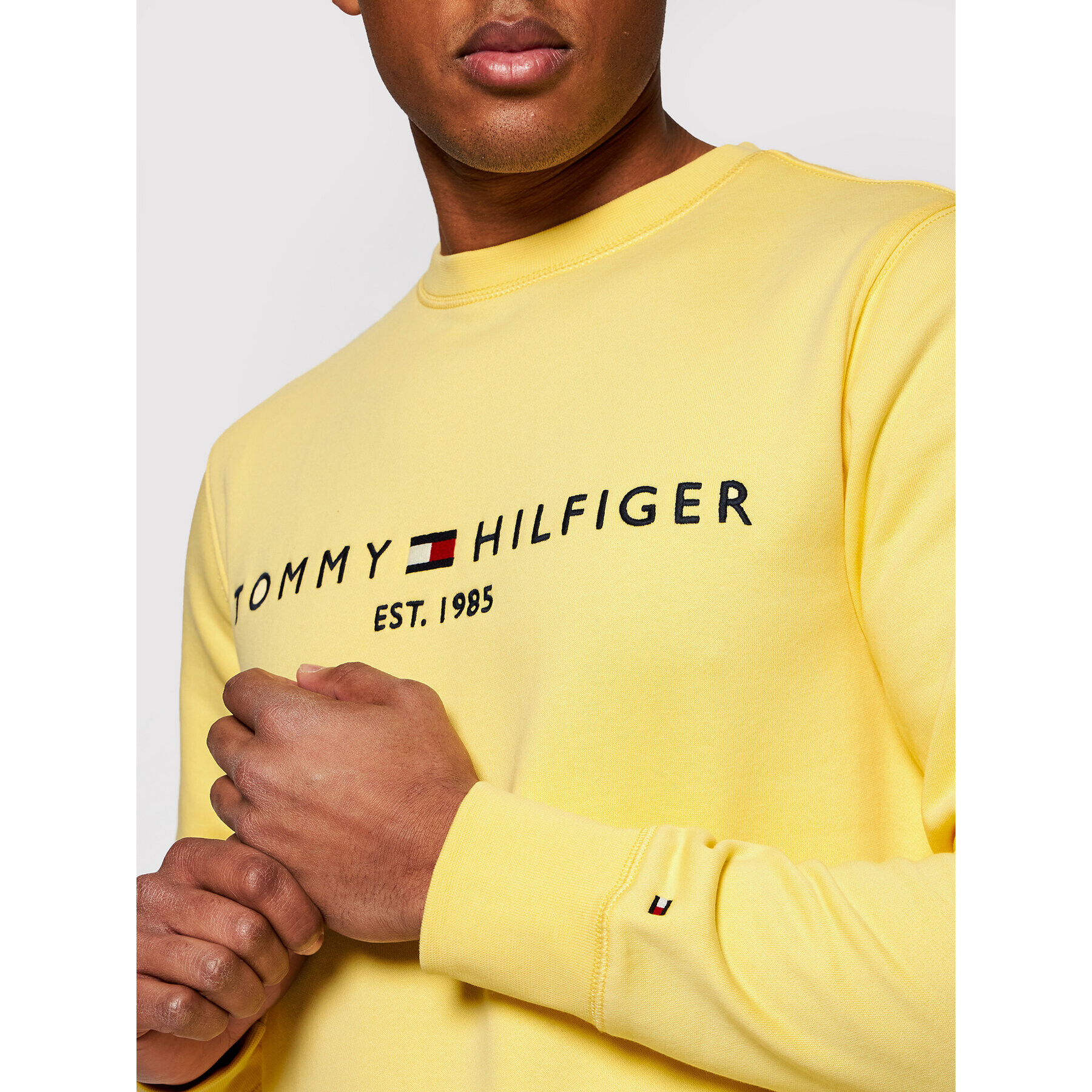 Tommy Hilfiger Суитшърт Logo MW0MW11596 Жълт Regular Fit - Pepit.bg