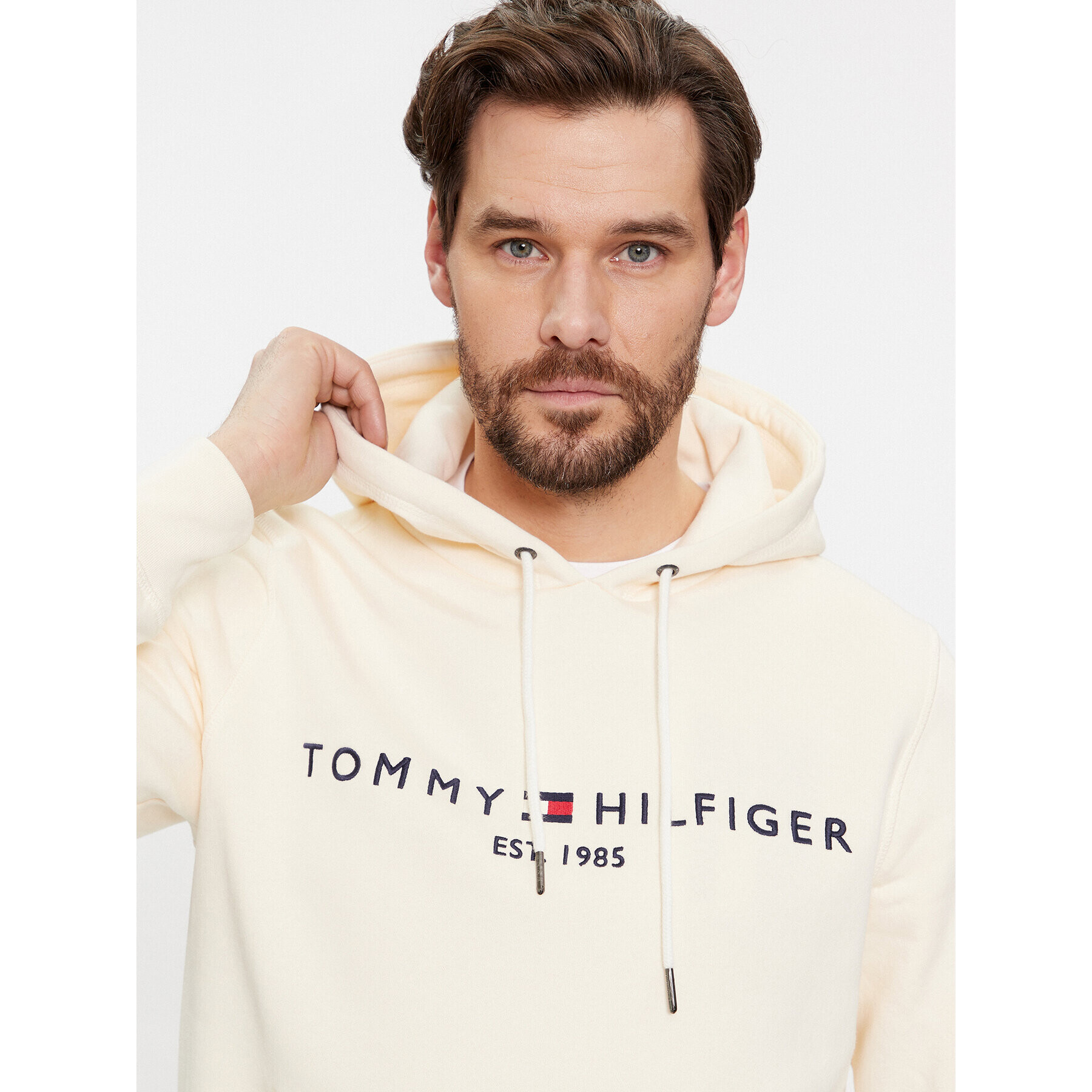 Tommy Hilfiger Суитшърт Logo MW0MW11599 Бежов Regular Fit - Pepit.bg