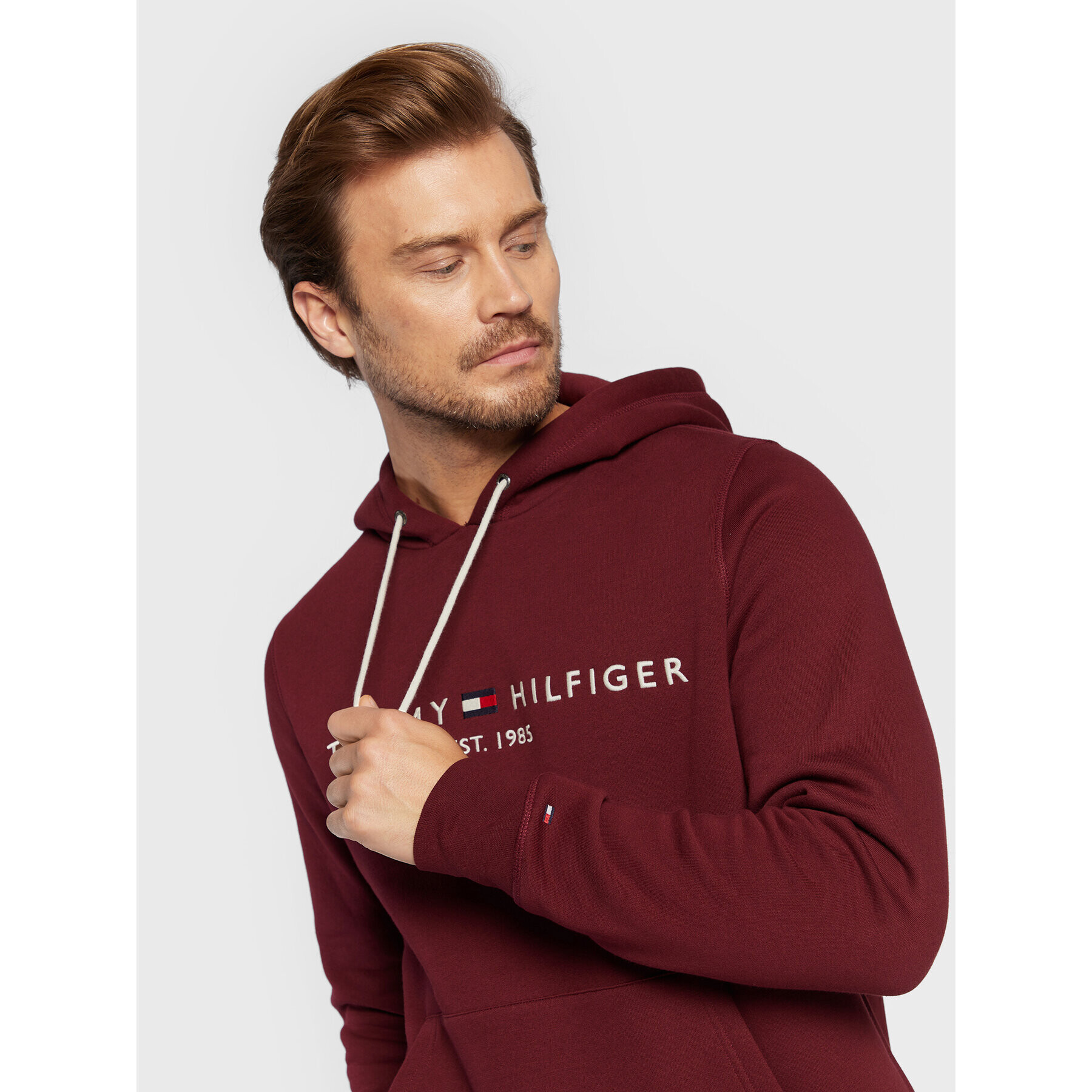 Tommy Hilfiger Суитшърт Logo MW0MW11599 Бордо Regular Fit - Pepit.bg