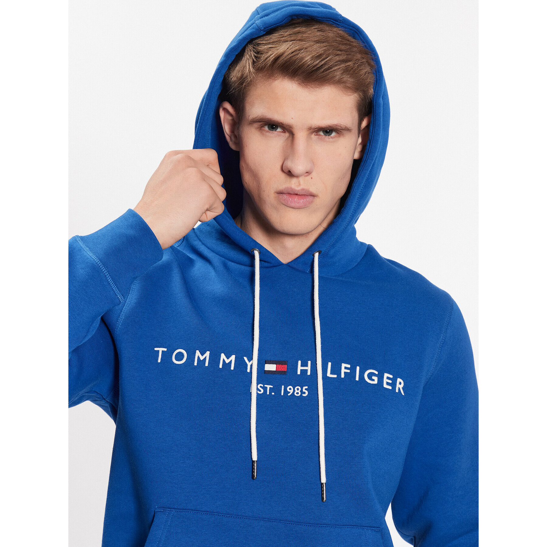 Tommy Hilfiger Суитшърт Logo MW0MW11599 Син Regular Fit - Pepit.bg