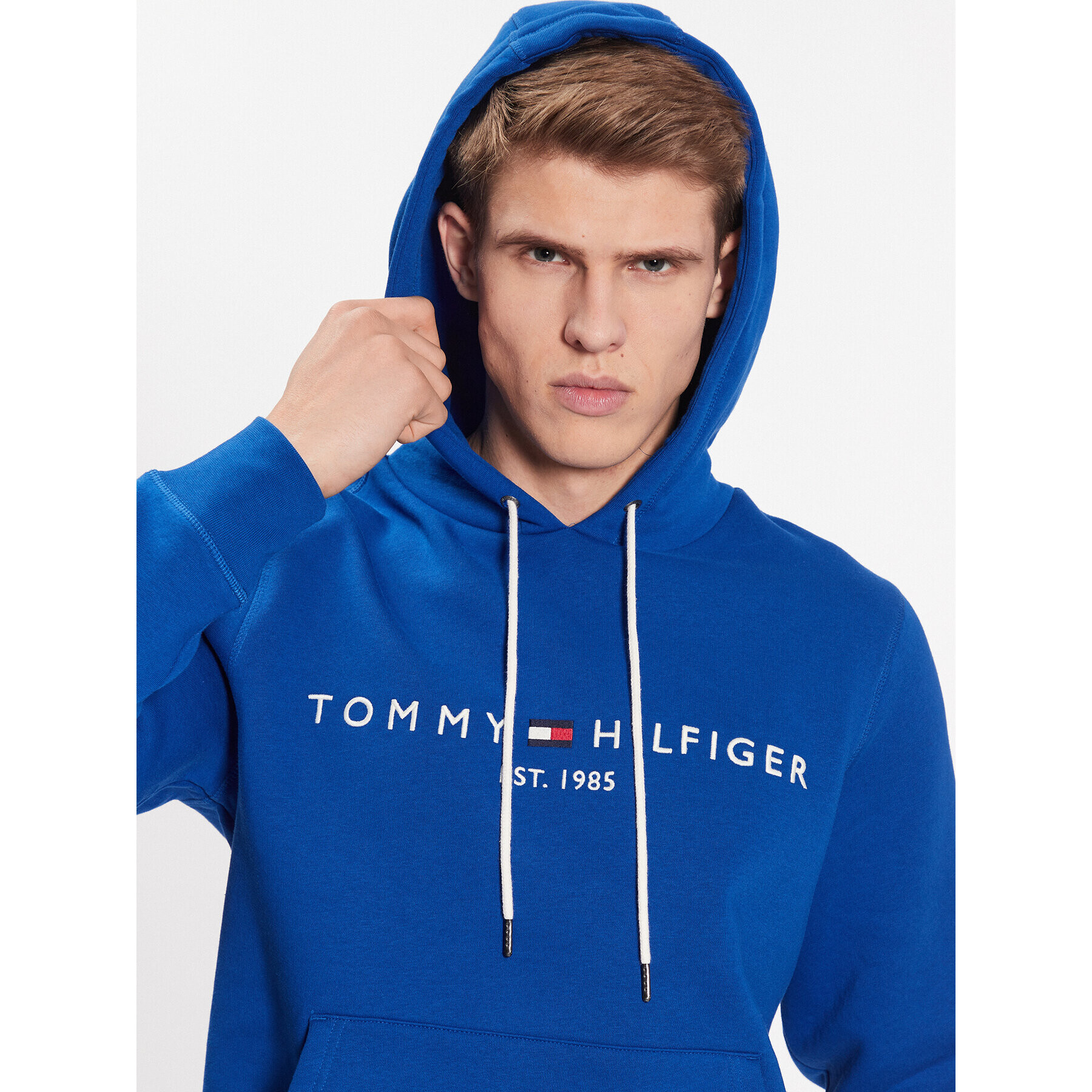 Tommy Hilfiger Суитшърт Logo MW0MW11599 Син Regular Fit - Pepit.bg