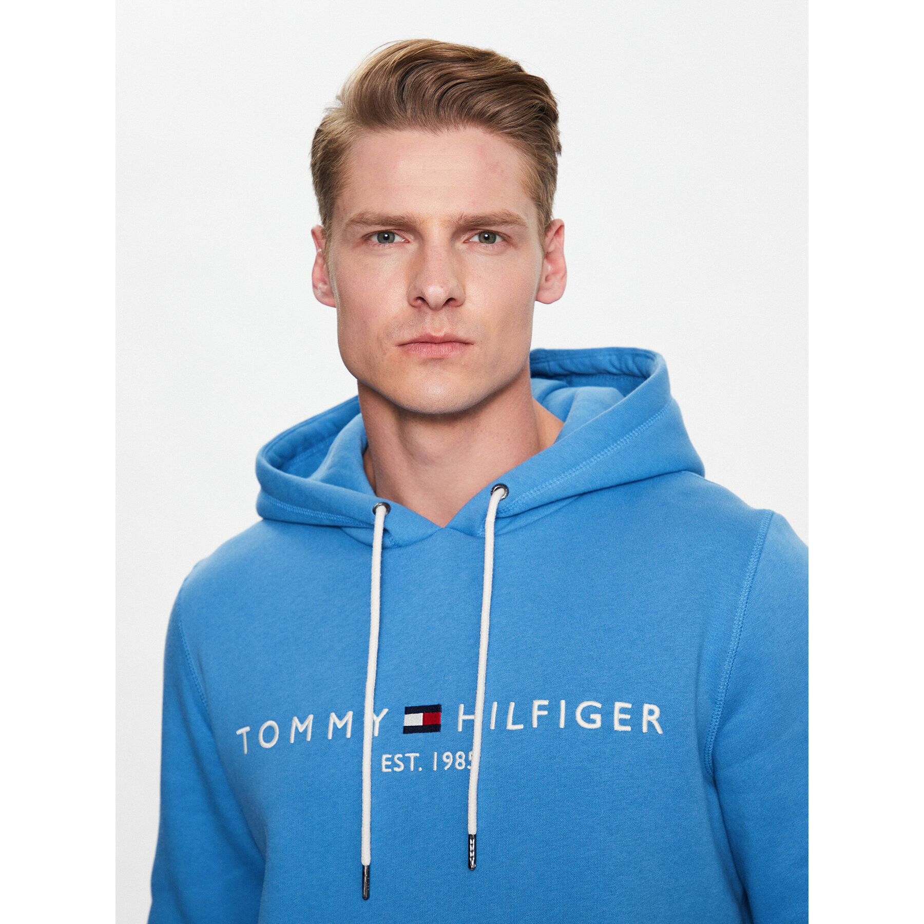 Tommy Hilfiger Суитшърт Logo MW0MW11599 Син Regular Fit - Pepit.bg