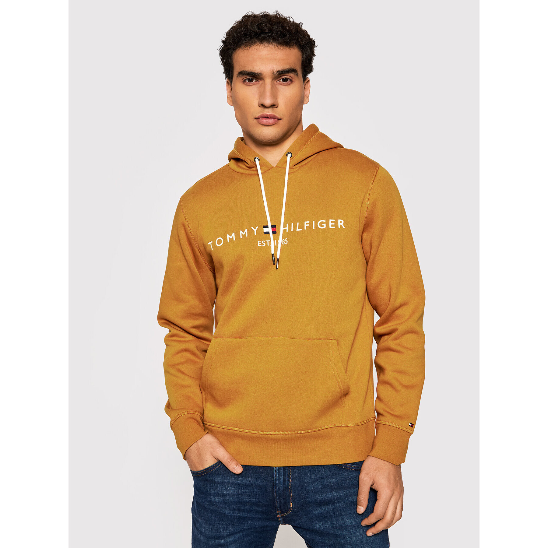 Tommy Hilfiger Суитшърт Logo MW0MW11599 Жълт Regular Fit - Pepit.bg