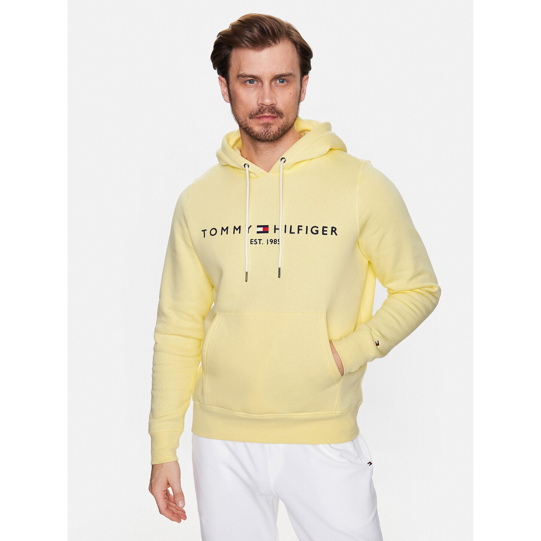 Tommy Hilfiger Суитшърт Logo MW0MW11599 Жълт Regular Fit - Pepit.bg