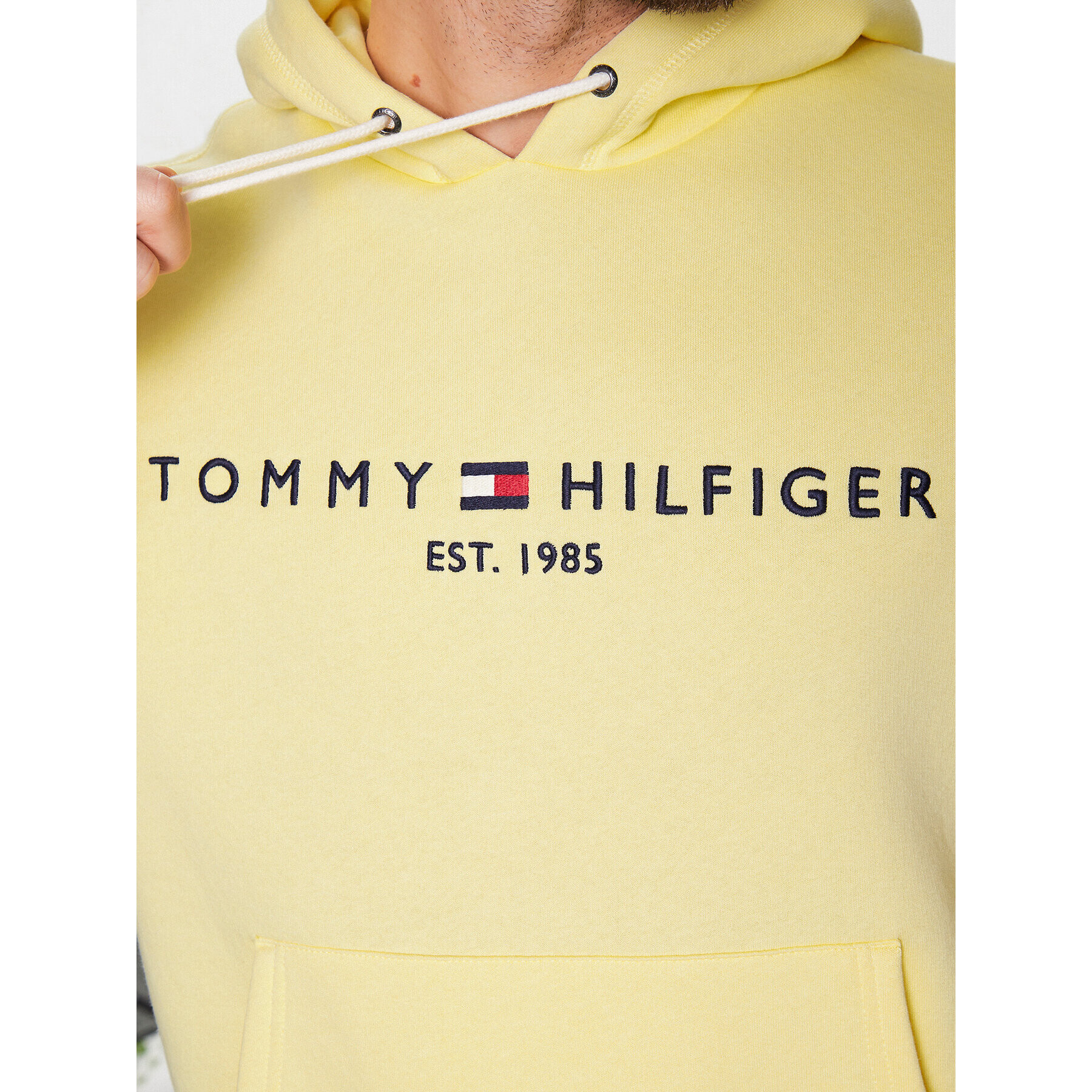 Tommy Hilfiger Суитшърт Logo MW0MW11599 Жълт Regular Fit - Pepit.bg