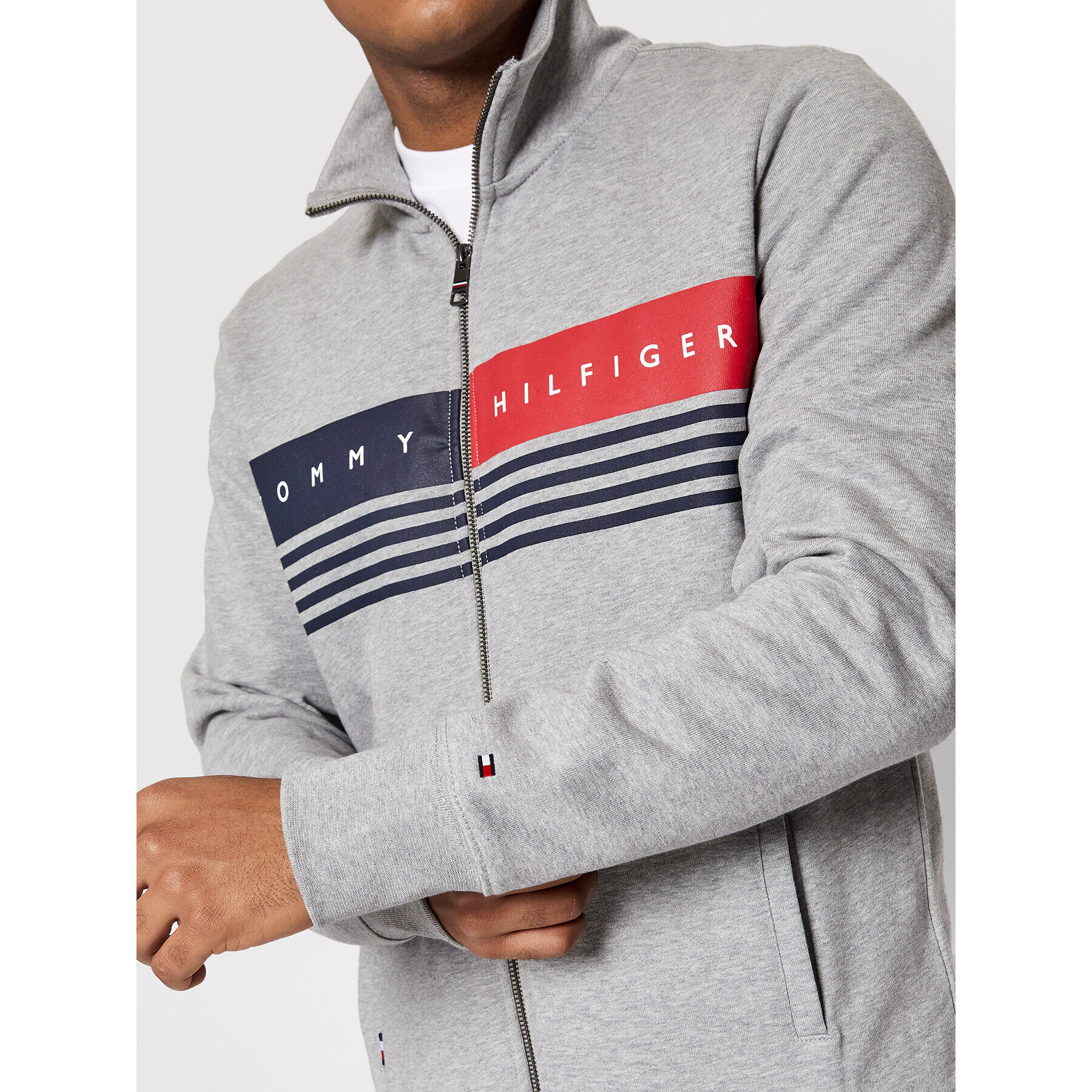 Tommy Hilfiger Суитшърт Logo MW0MW21094 Сив Regular Fit - Pepit.bg