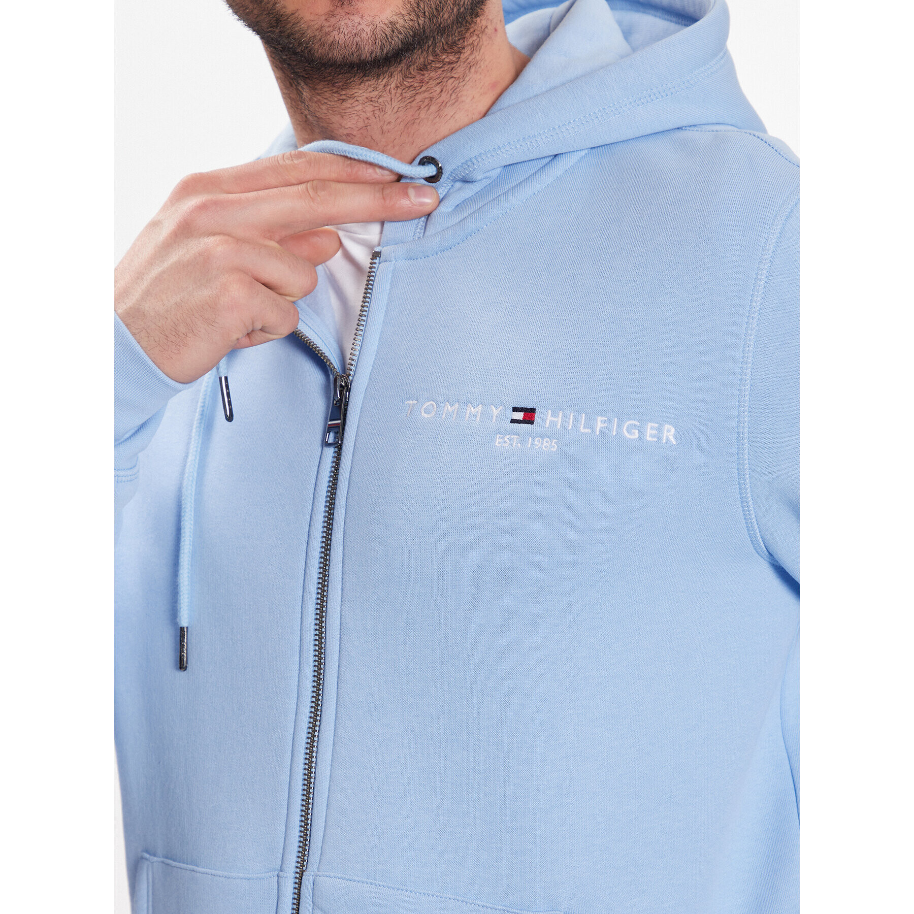 Tommy Hilfiger Суитшърт Logo MW0MW22197 Син Regular Fit - Pepit.bg