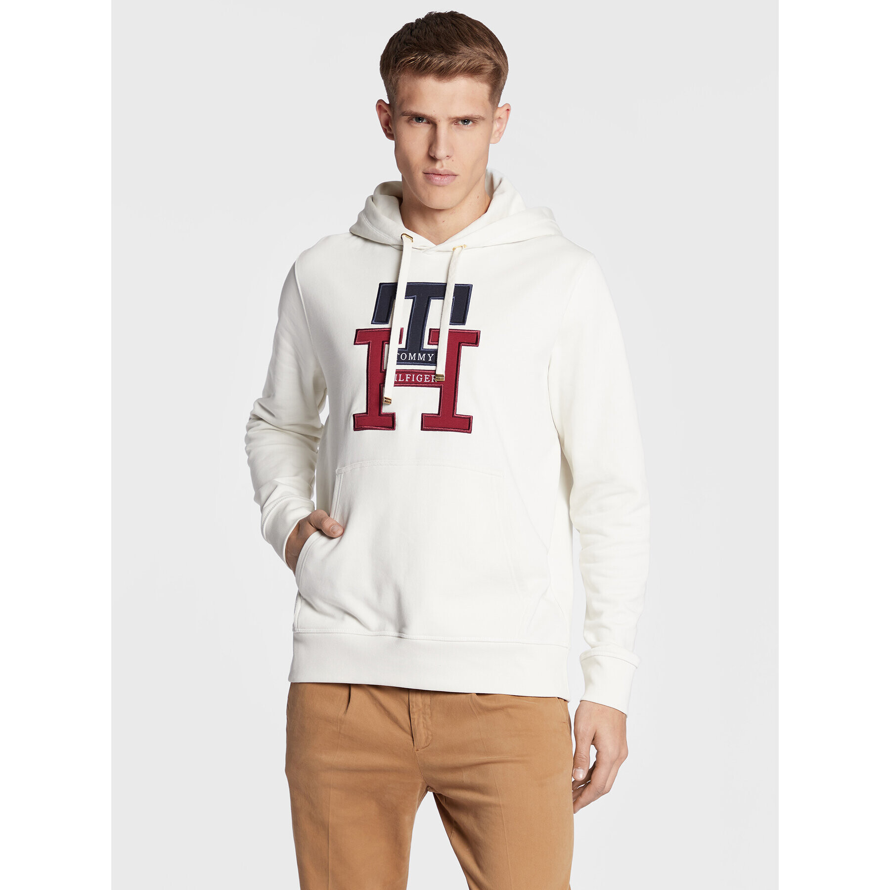 Tommy Hilfiger Суитшърт Lux Monogram MW0MW28187 Бежов Regular Fit - Pepit.bg