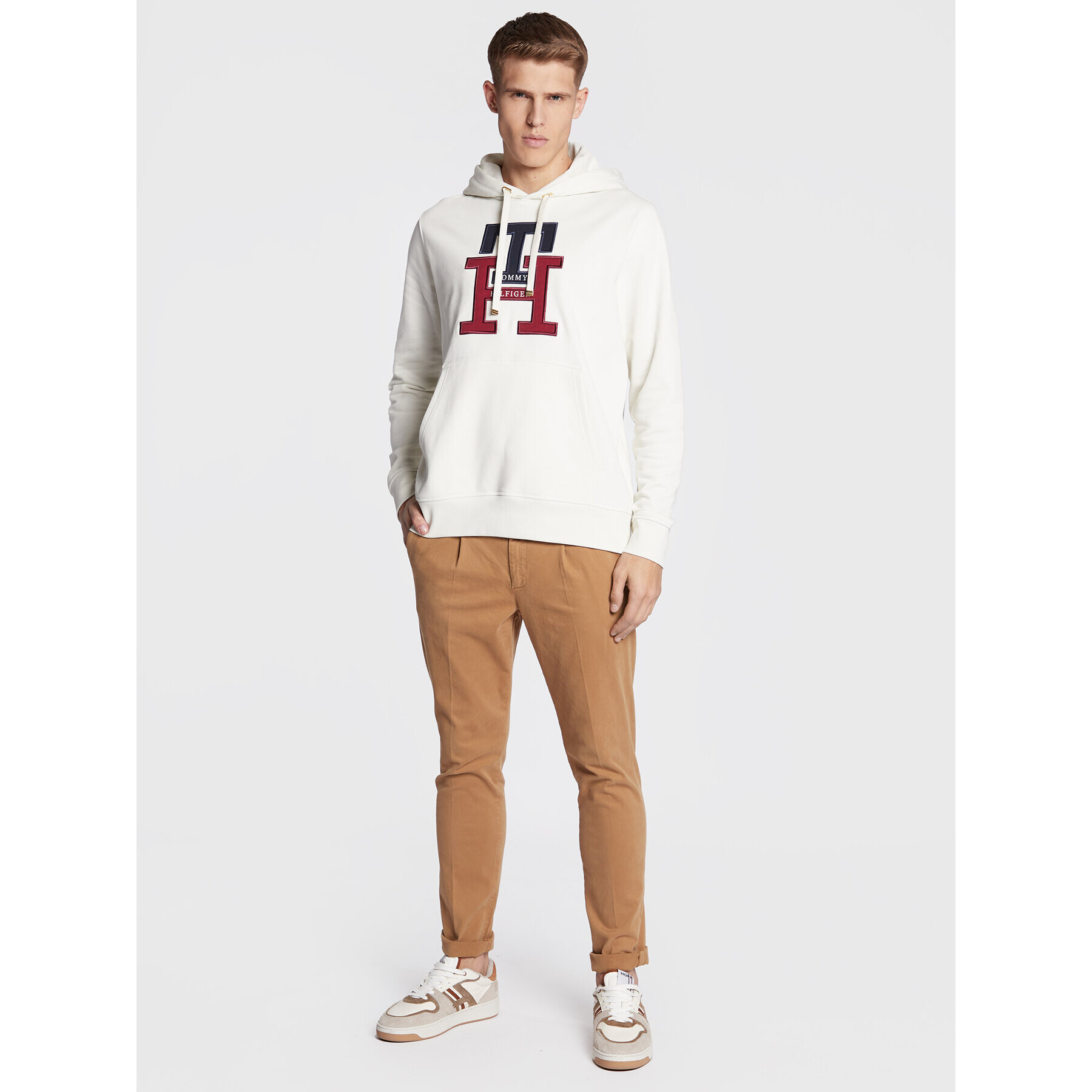 Tommy Hilfiger Суитшърт Lux Monogram MW0MW28187 Бежов Regular Fit - Pepit.bg