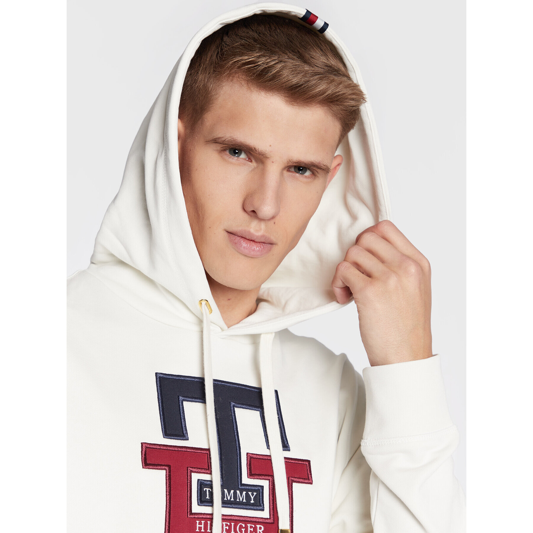 Tommy Hilfiger Суитшърт Lux Monogram MW0MW28187 Бежов Regular Fit - Pepit.bg