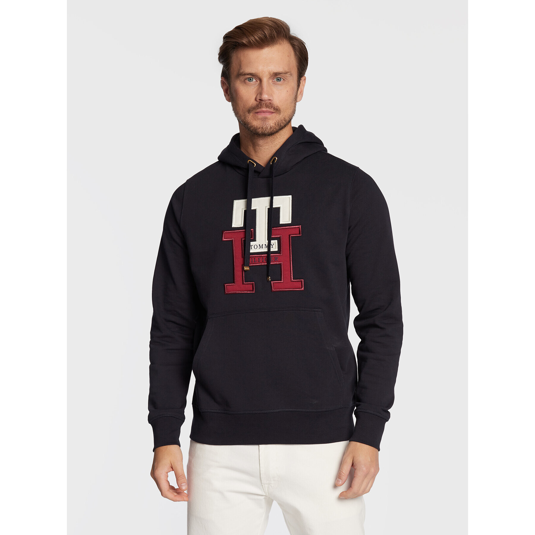 Tommy Hilfiger Суитшърт Lux Monogram MW0MW28187 Тъмносин Regular Fit - Pepit.bg