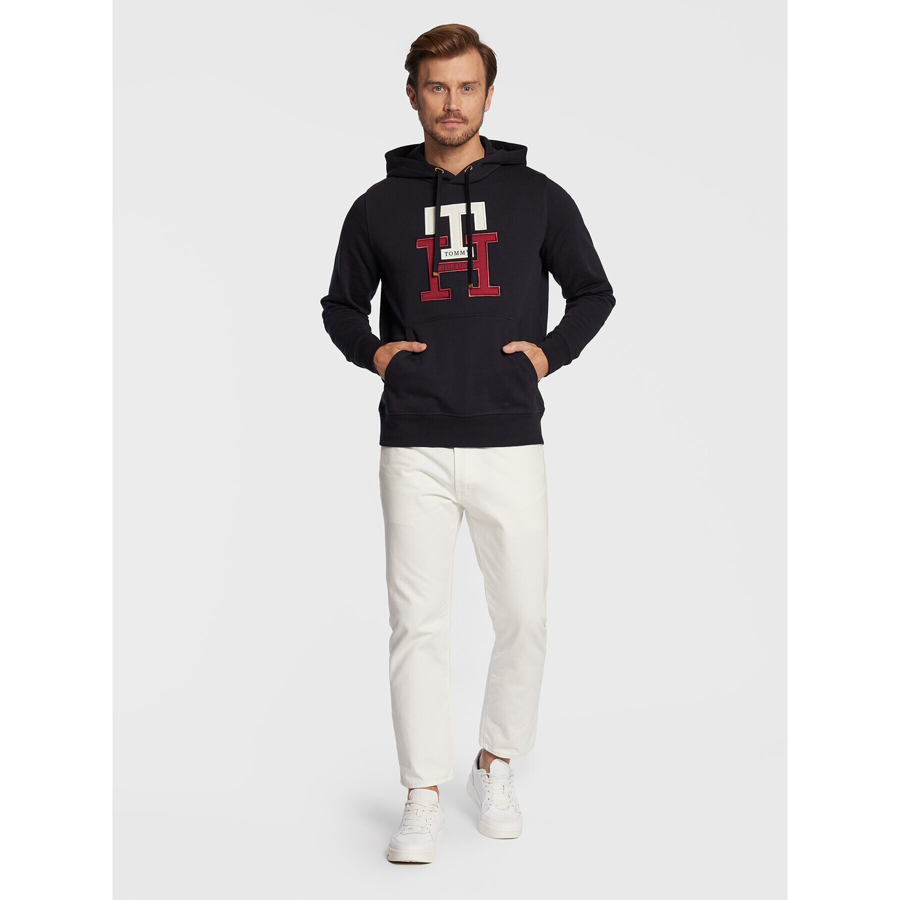 Tommy Hilfiger Суитшърт Lux Monogram MW0MW28187 Тъмносин Regular Fit - Pepit.bg