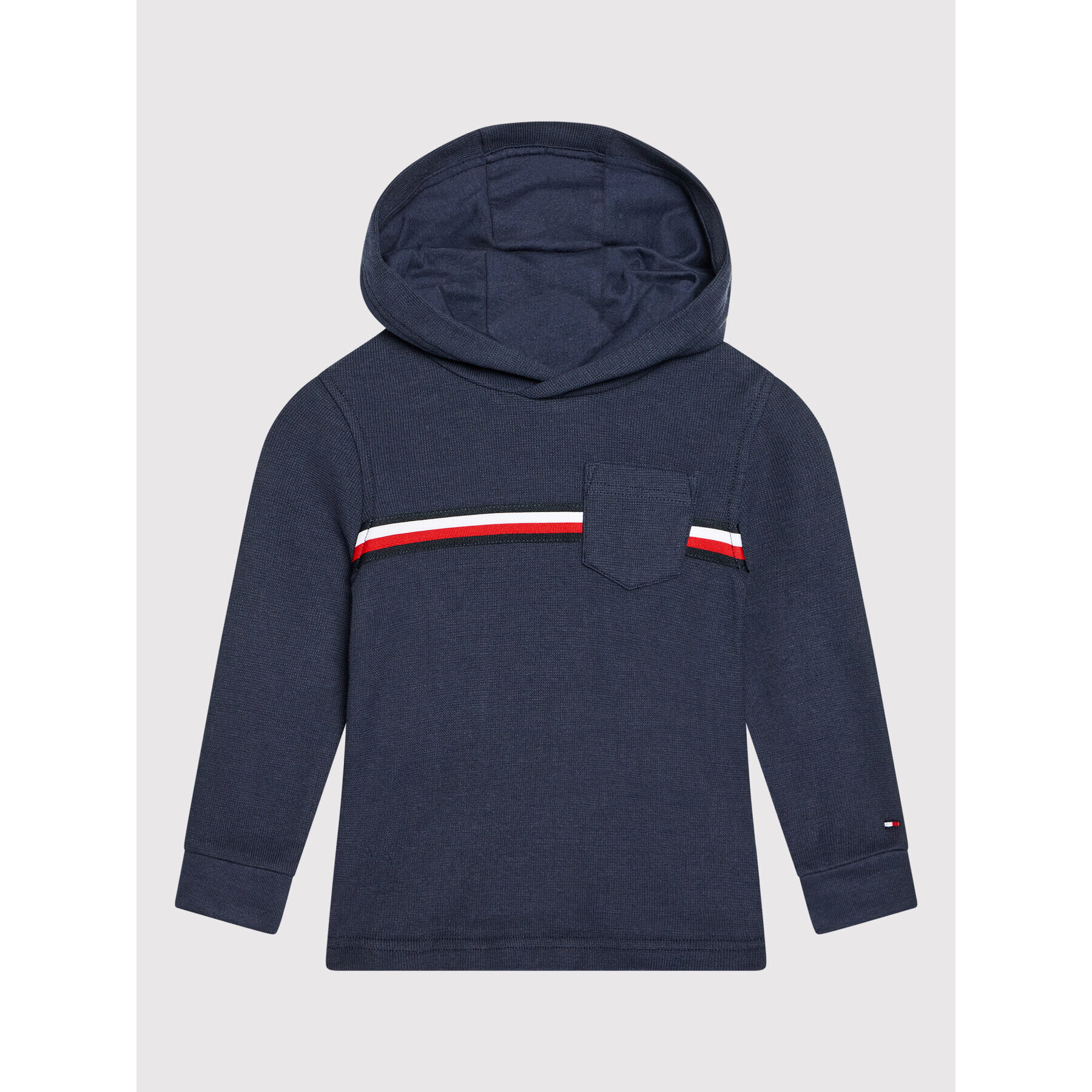 Tommy Hilfiger Суитшърт Mini Waffle KB0KB06884 D Тъмносин Regular Fit - Pepit.bg