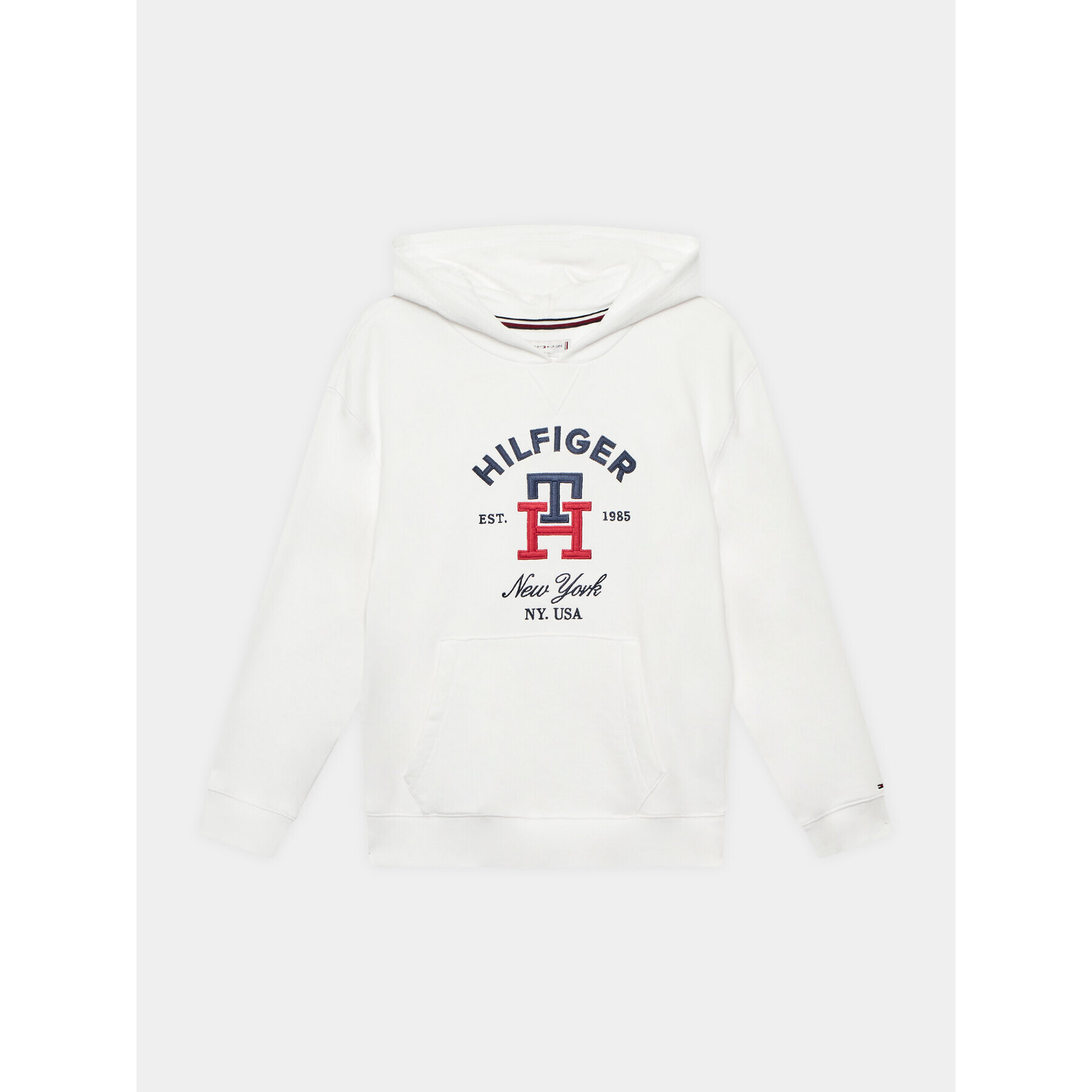 Tommy Hilfiger Суитшърт Monogram KS0KS00395 D Бял Regular Fit - Pepit.bg