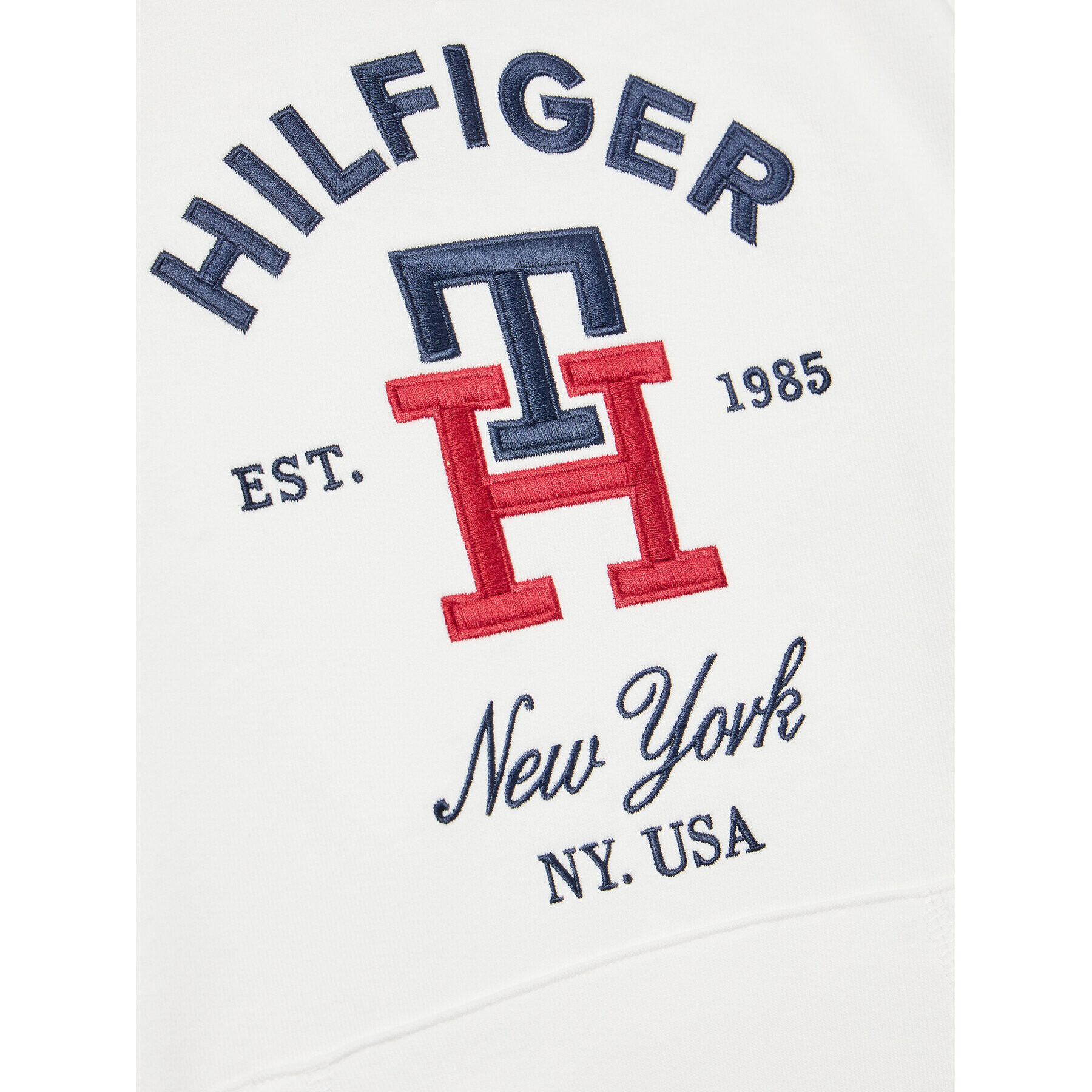 Tommy Hilfiger Суитшърт Monogram KS0KS00395 D Бял Regular Fit - Pepit.bg