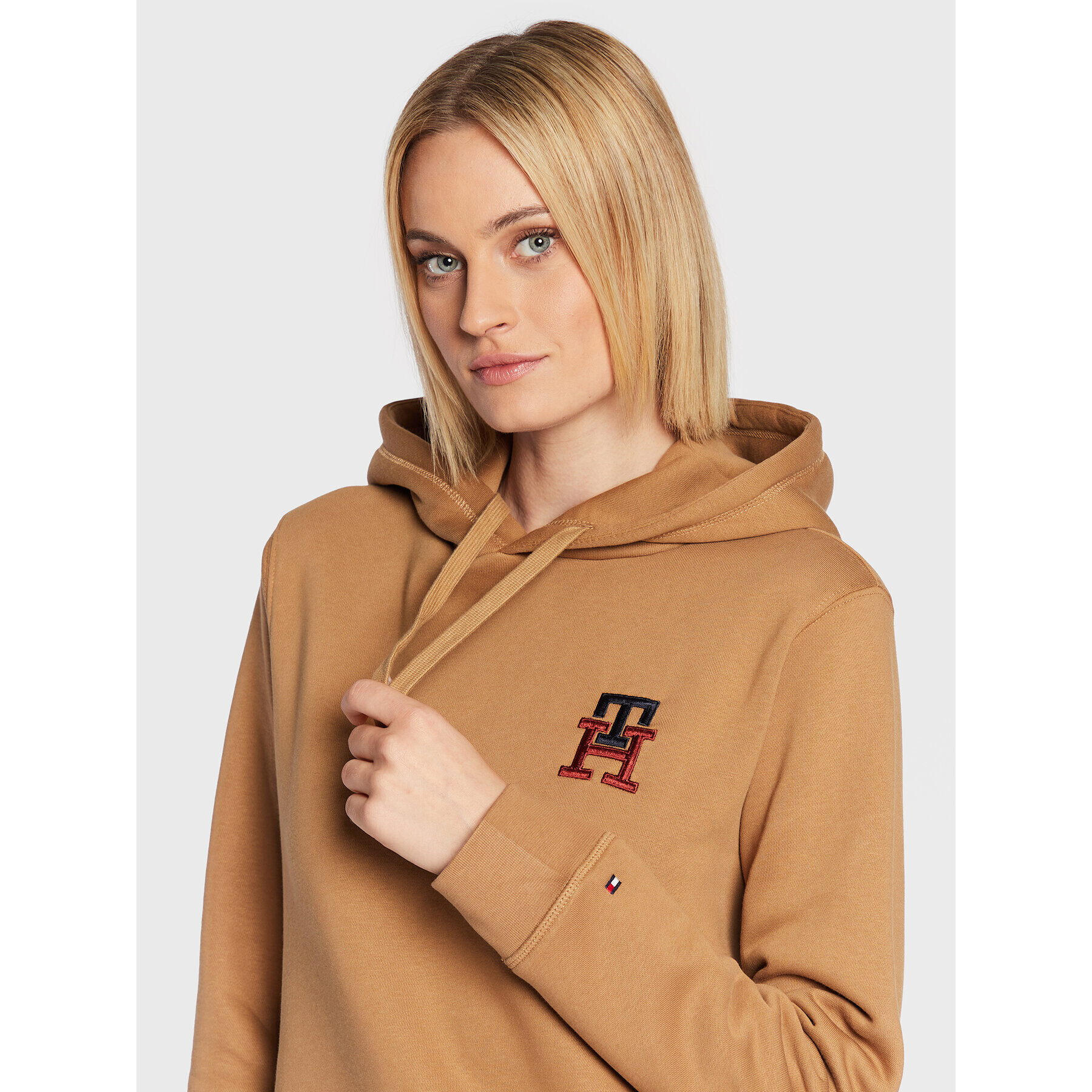 Tommy Hilfiger Суитшърт Monogram WW0WW37434 Кафяв Regular Fit - Pepit.bg