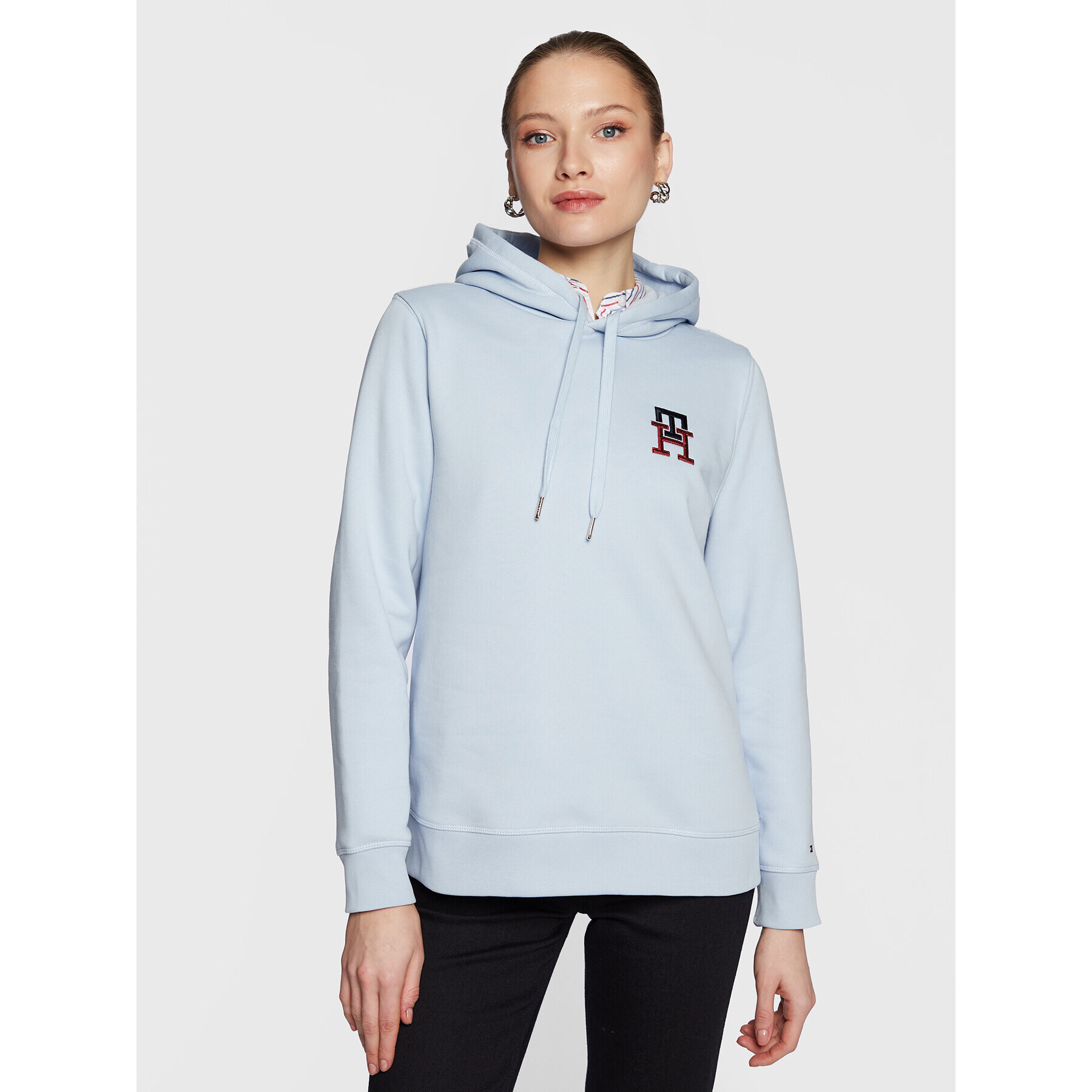 Tommy Hilfiger Суитшърт Monogram WW0WW37434 Син Regular Fit - Pepit.bg