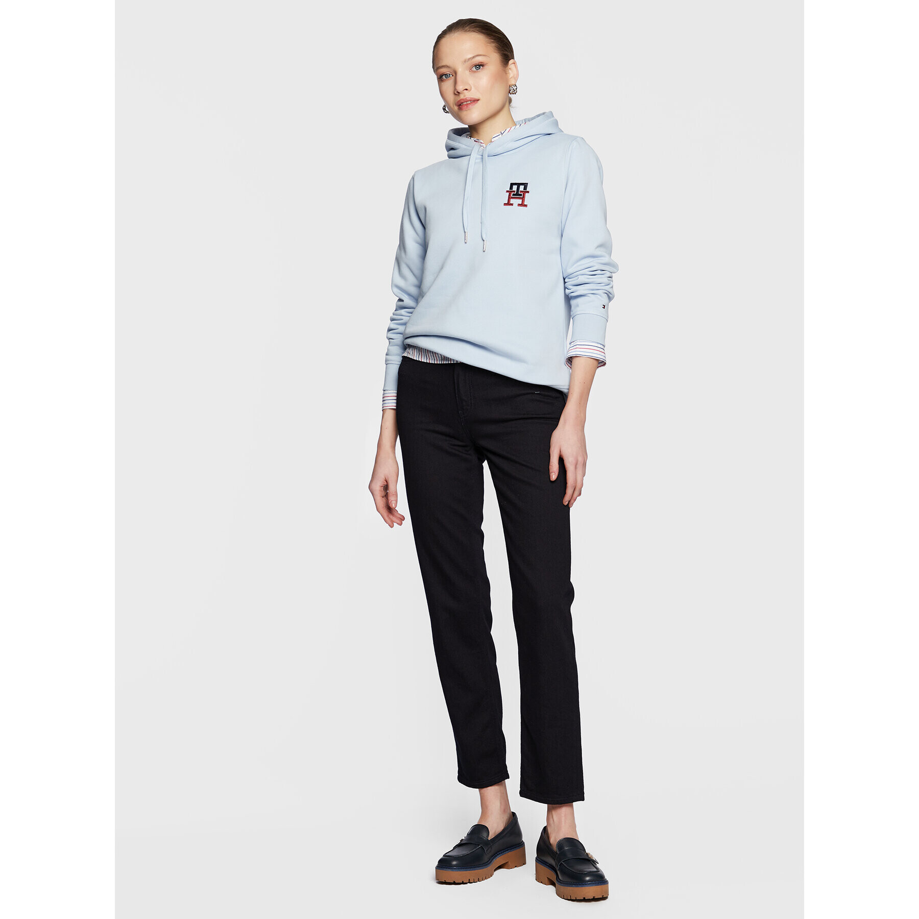 Tommy Hilfiger Суитшърт Monogram WW0WW37434 Син Regular Fit - Pepit.bg