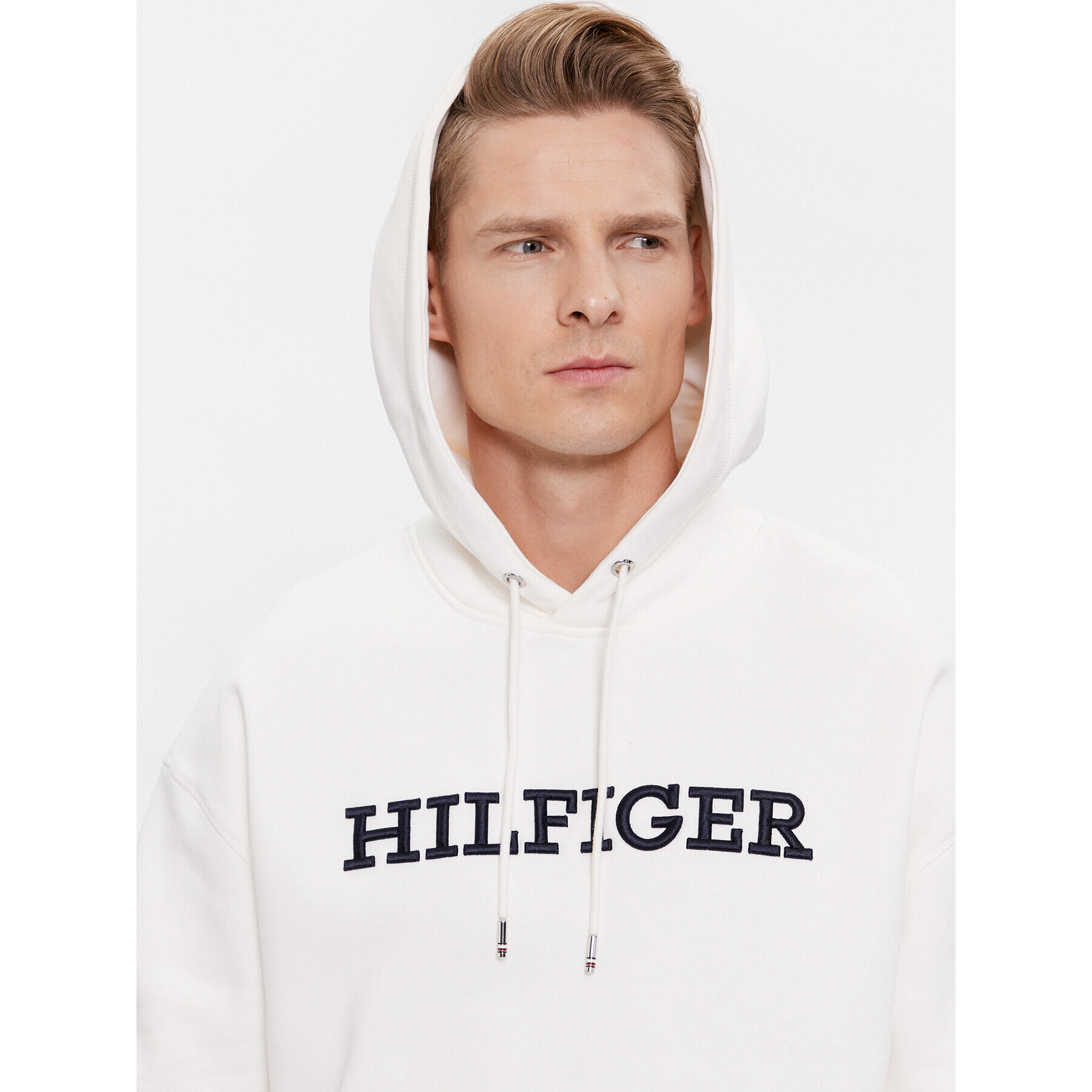 Tommy Hilfiger Суитшърт Monotype Embro MW0MW33062 Бял Regular Fit - Pepit.bg