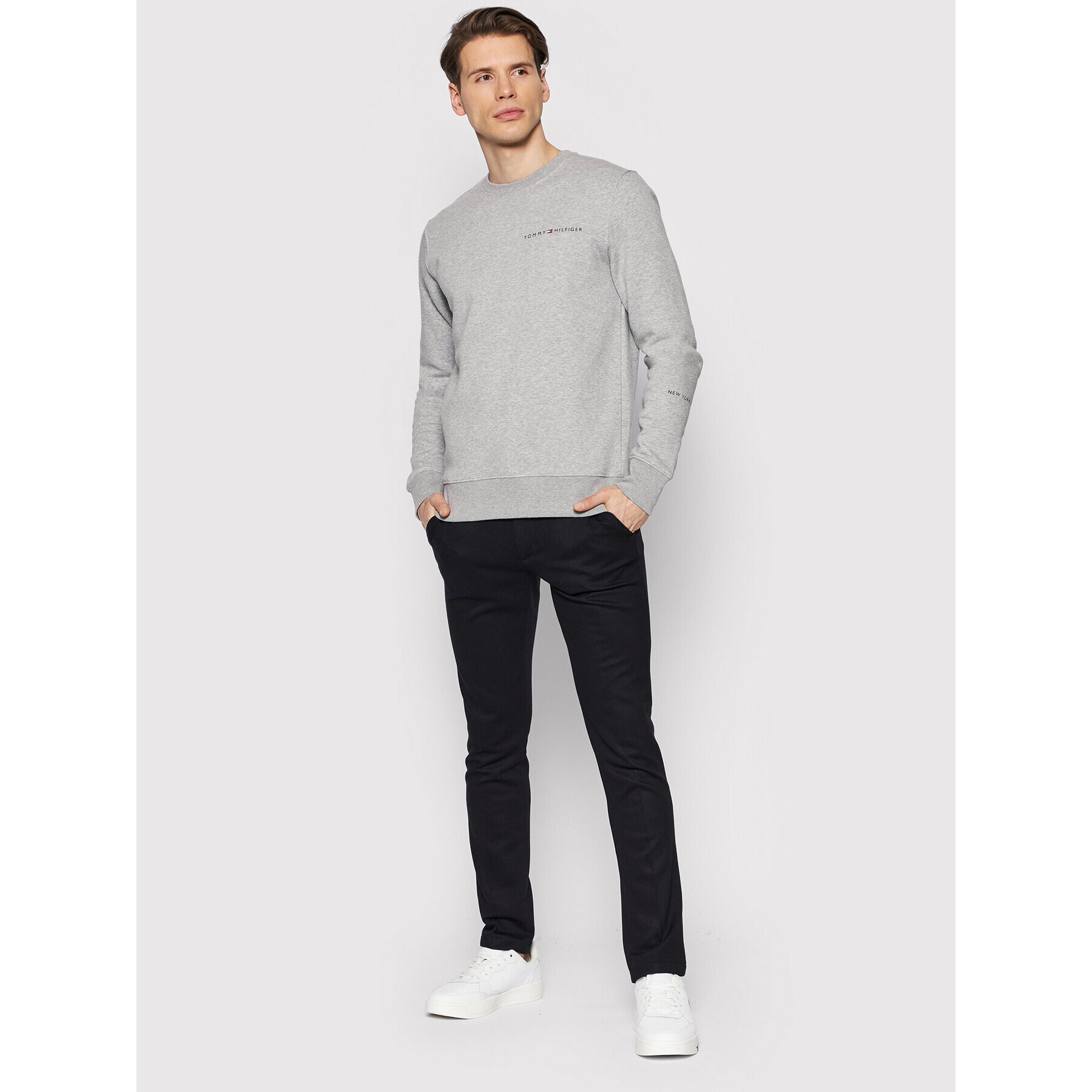 Tommy Hilfiger Суитшърт Multi MW0MW22199 Сив Regular Fit - Pepit.bg
