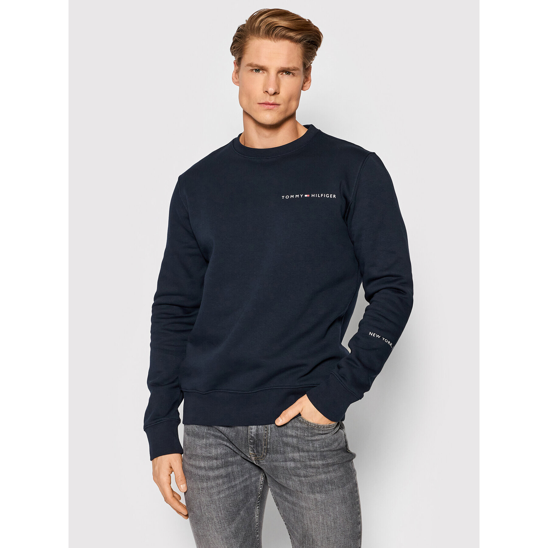 Tommy Hilfiger Суитшърт Multi Placement MW0MW22199 Тъмносин Regular Fit - Pepit.bg