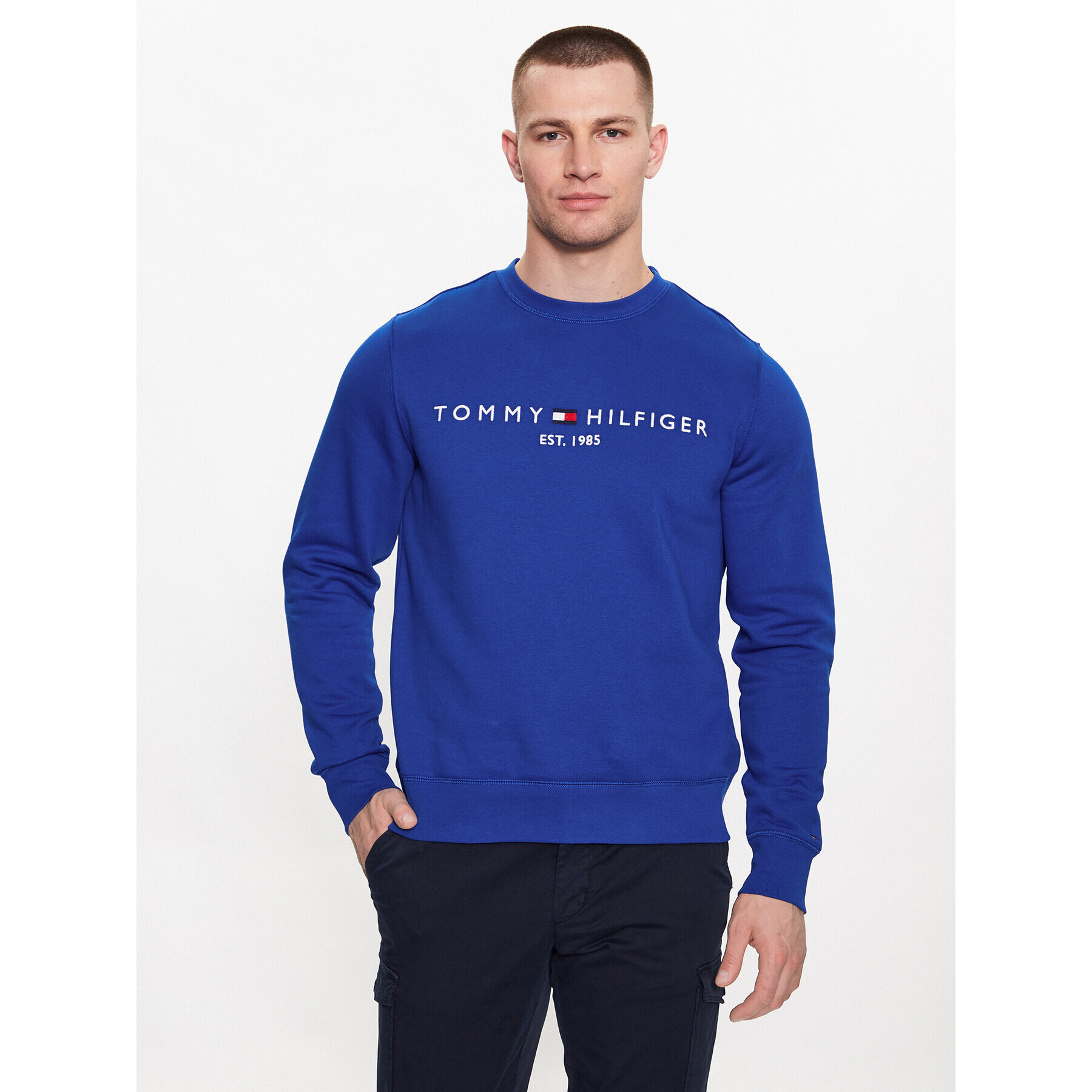 Tommy Hilfiger Суитшърт MW0MW11596 Син Regular Fit - Pepit.bg