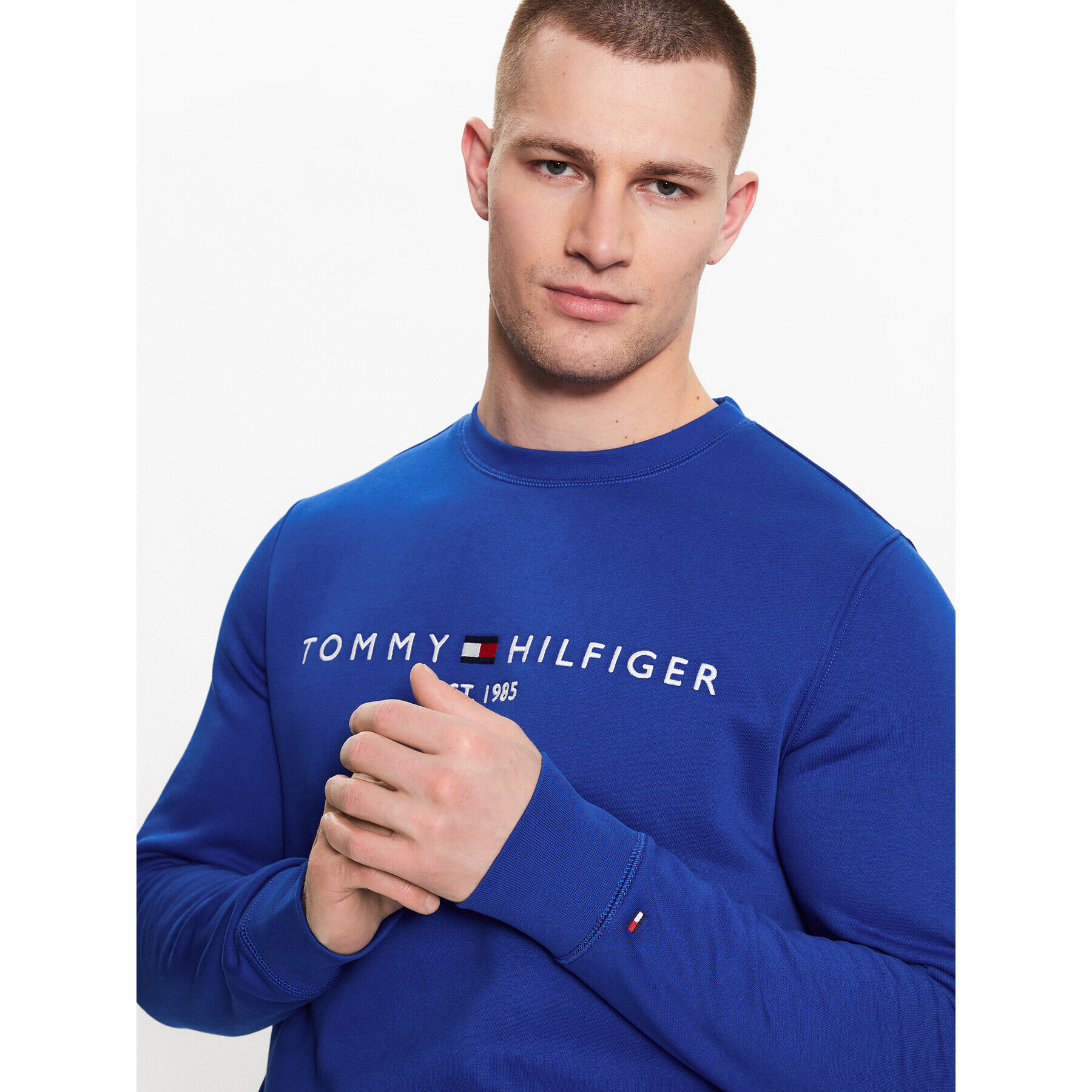 Tommy Hilfiger Суитшърт MW0MW11596 Син Regular Fit - Pepit.bg