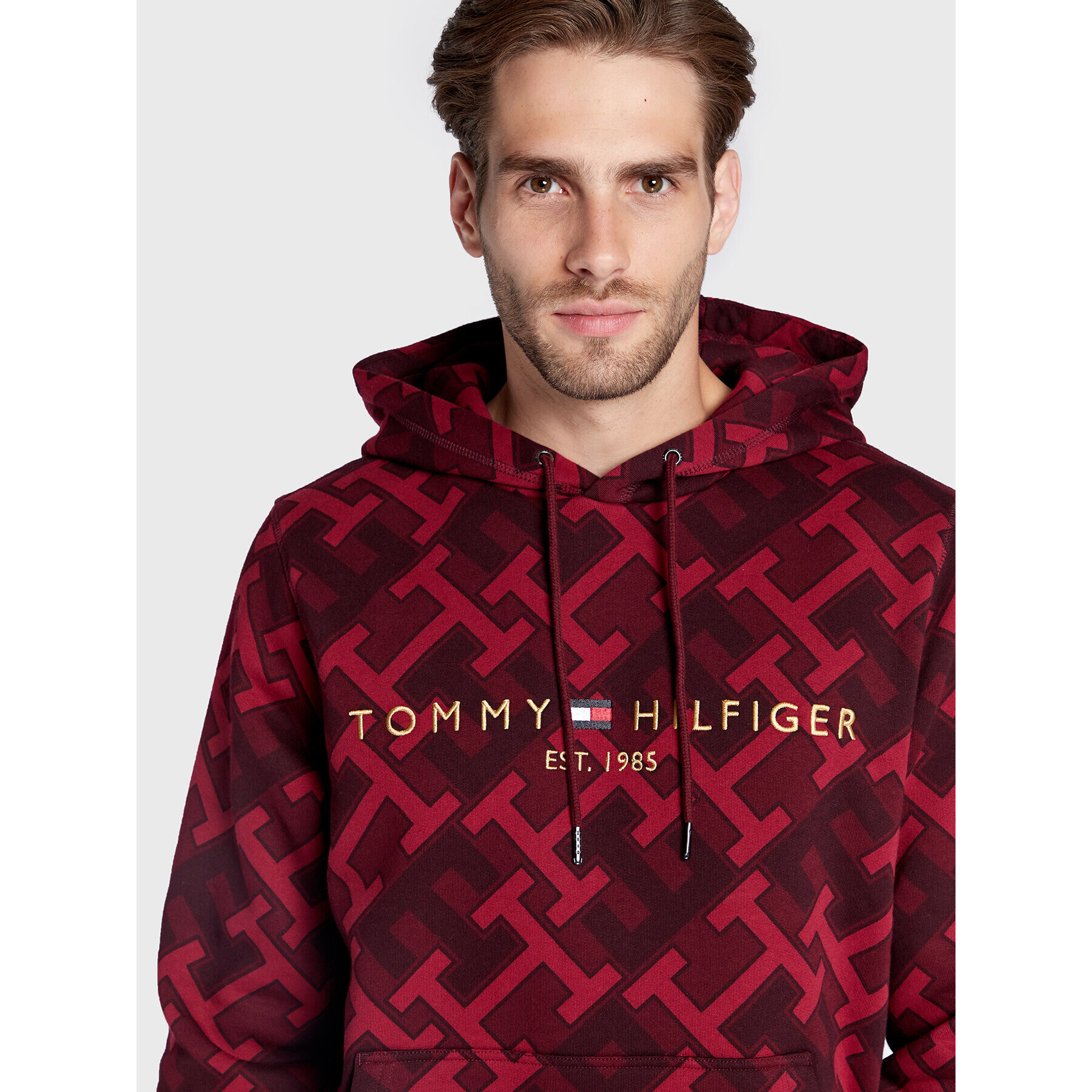 Tommy Hilfiger Суитшърт MW0MW28676 Бордо Regular Fit - Pepit.bg