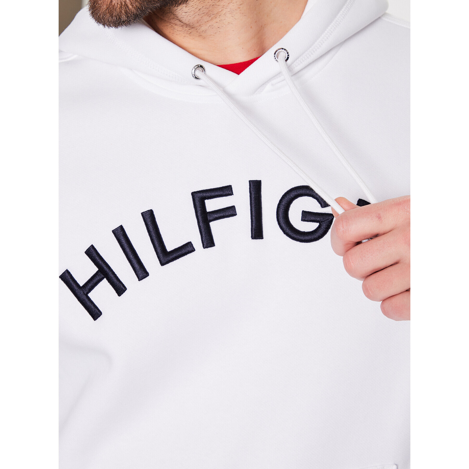 Tommy Hilfiger Суитшърт MW0MW31070 Бял Regular Fit - Pepit.bg