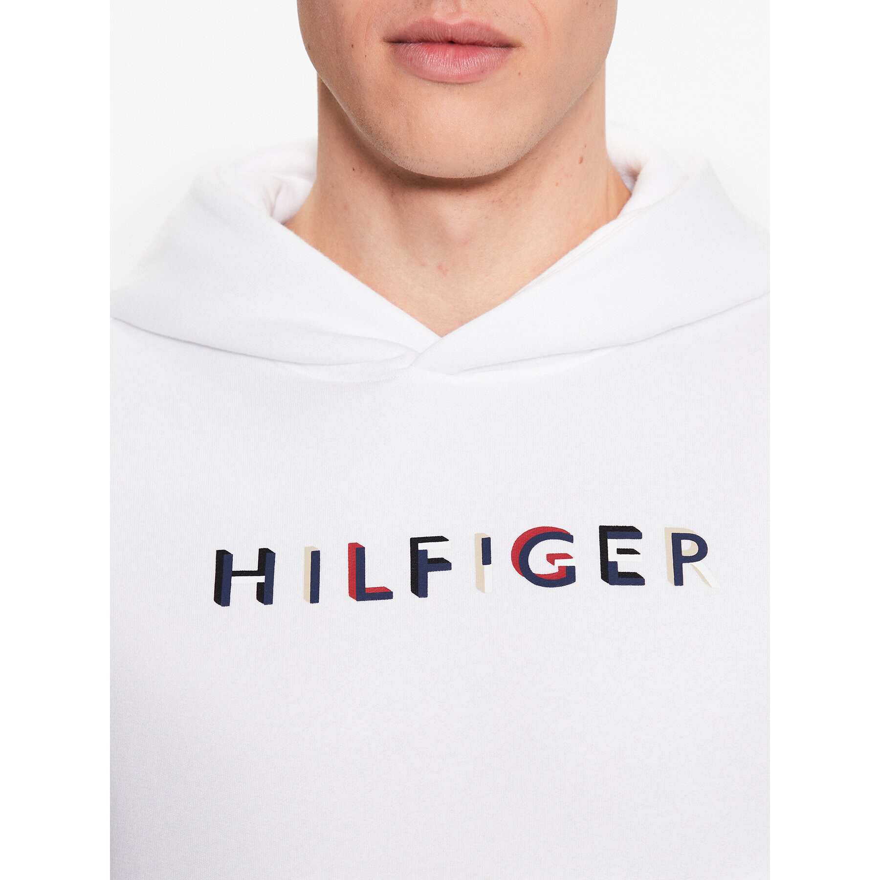 Tommy Hilfiger Суитшърт MW0MW32014 Бял Regular Fit - Pepit.bg