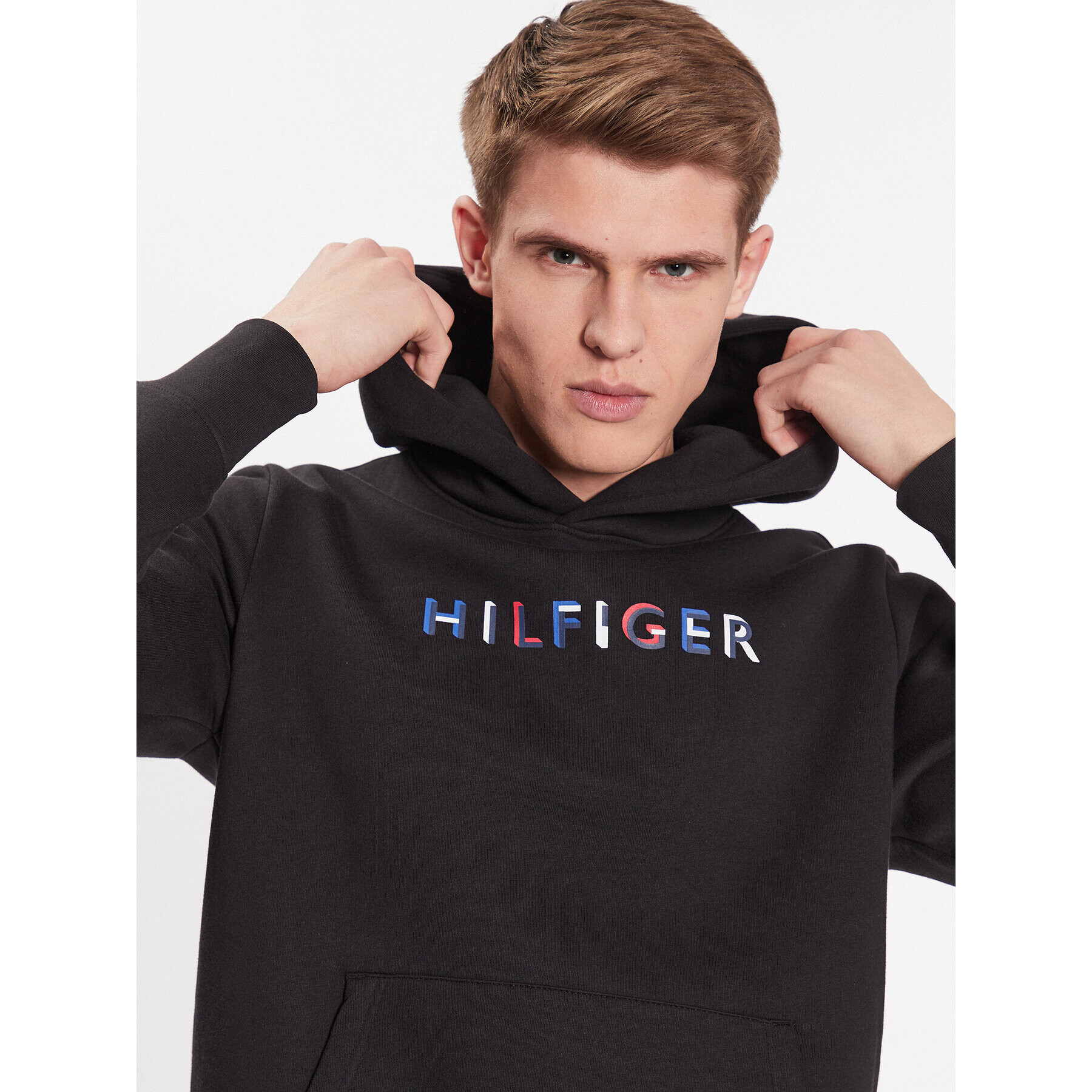 Tommy Hilfiger Суитшърт MW0MW32014 Черен Regular Fit - Pepit.bg