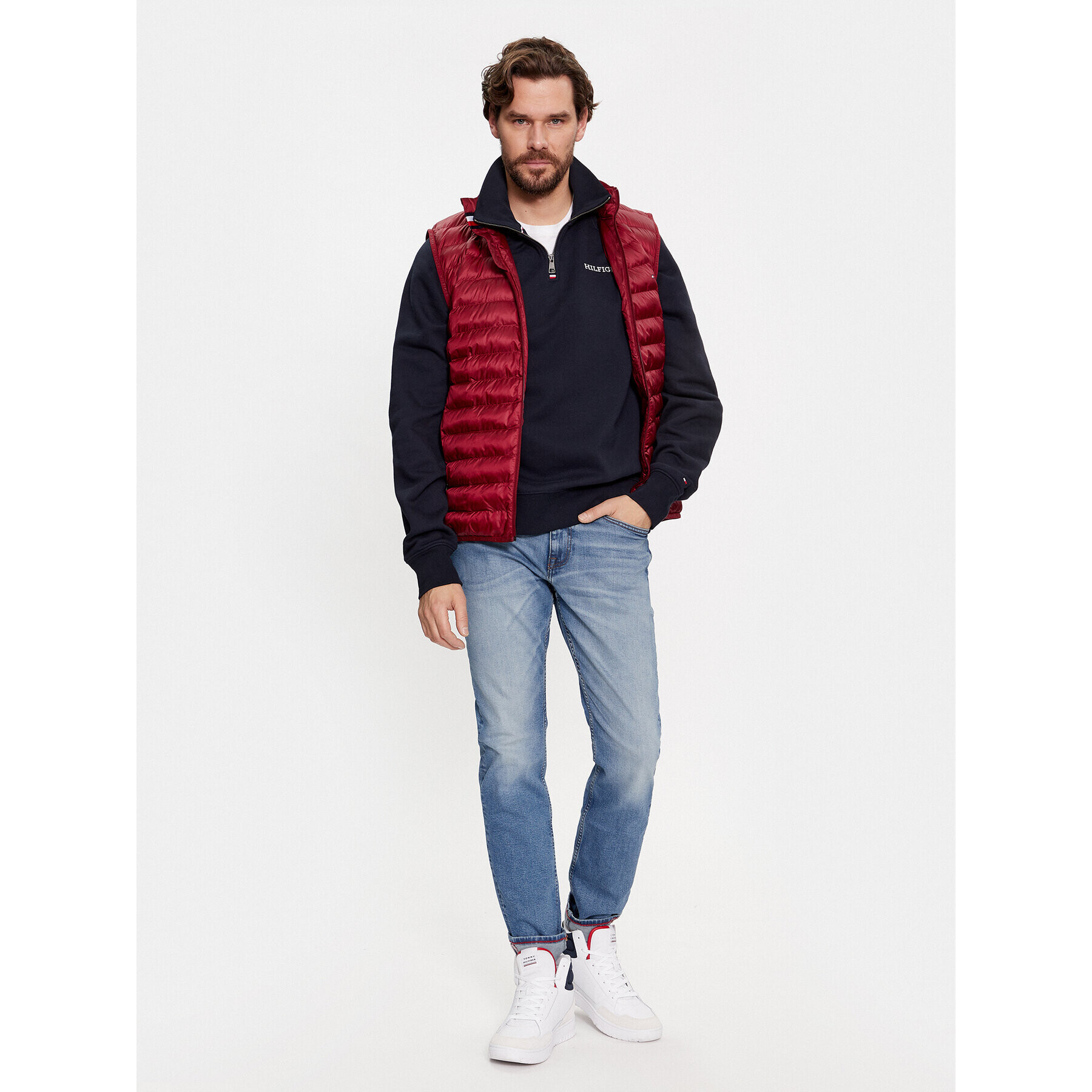 Tommy Hilfiger Суитшърт MW0MW32737 Тъмносин Regular Fit - Pepit.bg